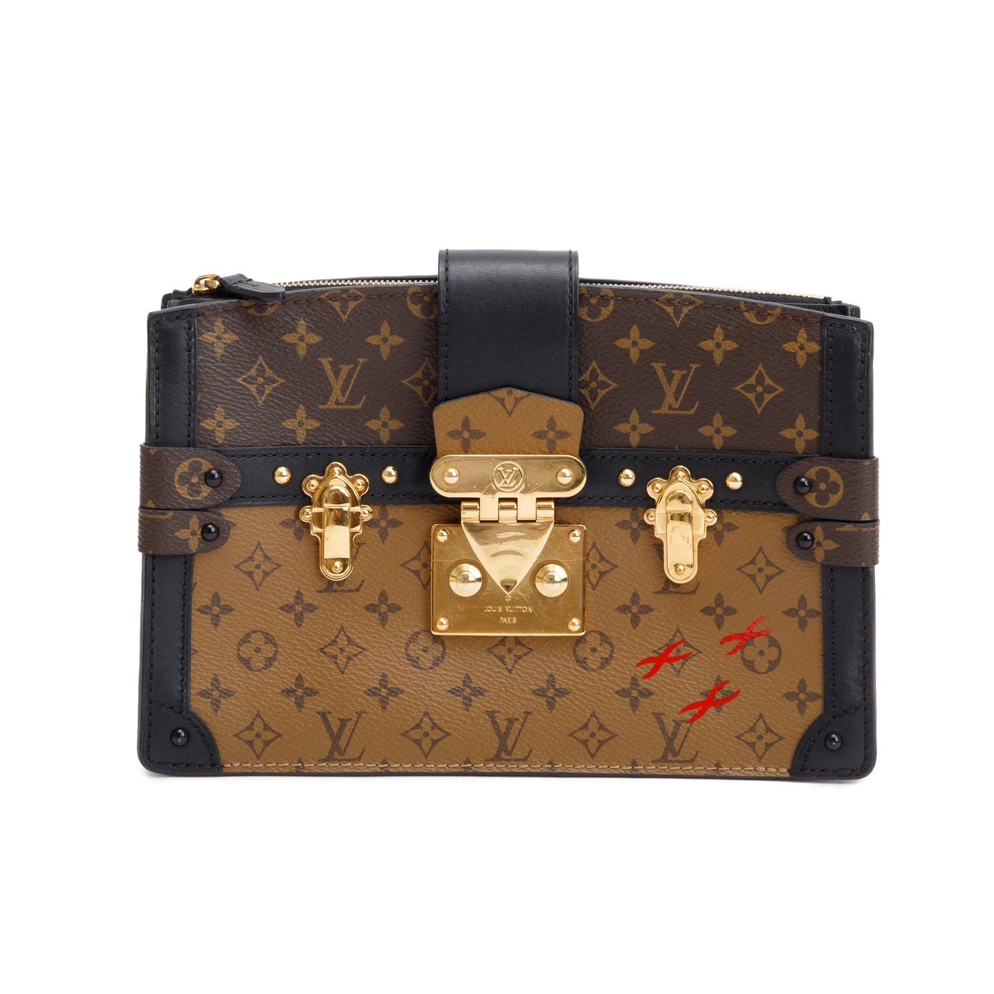 Louis Vuitton Monogram Reverse Pochette Trunk Clutch