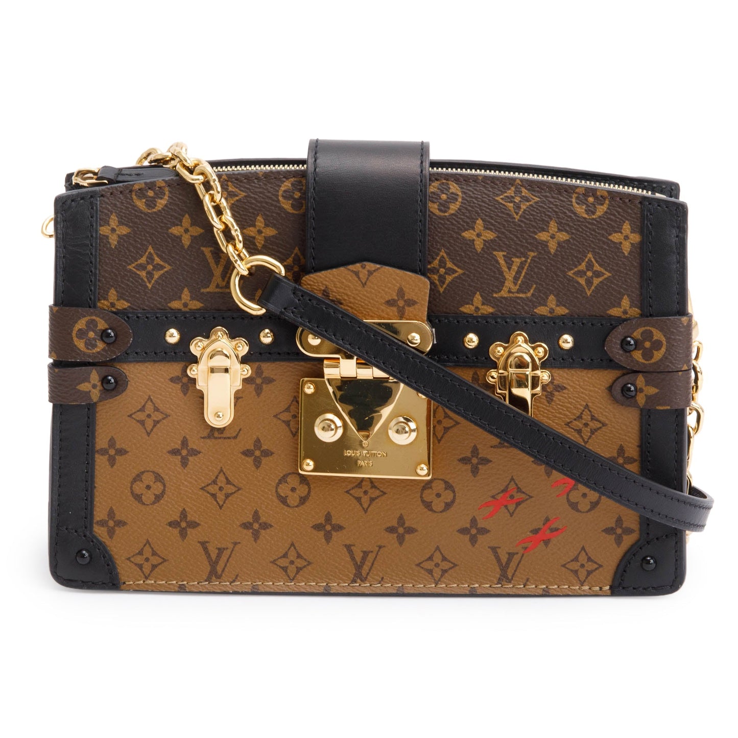 Louis Vuitton Monogram Reverse Pochette Trunk Clutch