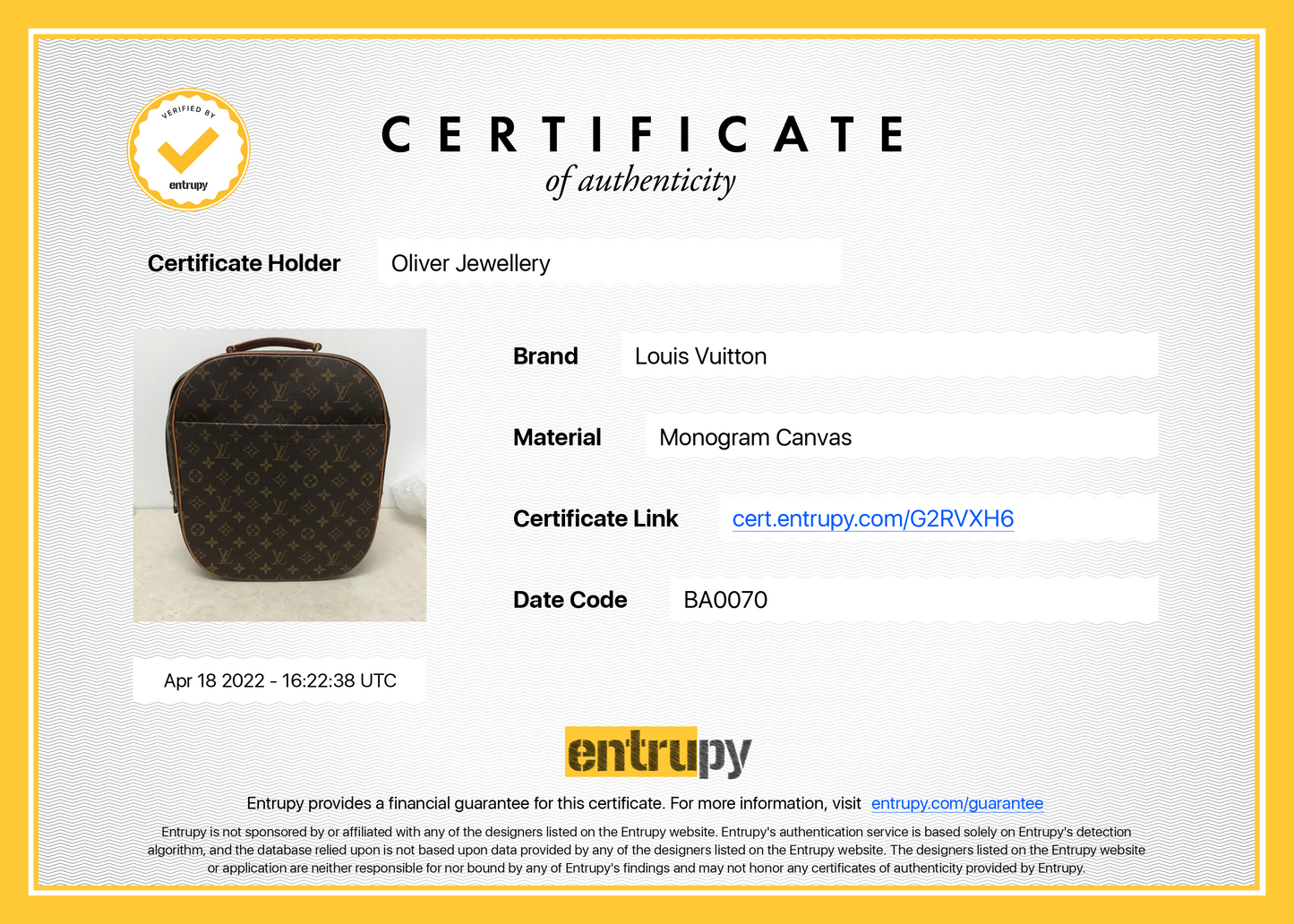 Louis Vuitton Monogram Sac A Dos Packall Backpack