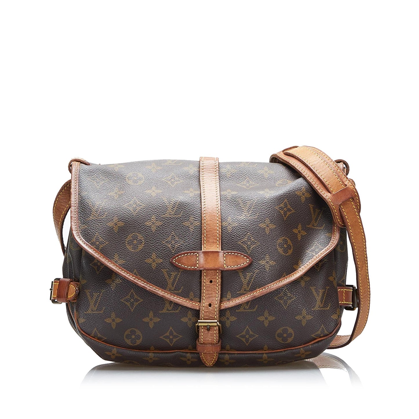 Louis Vuitton Monogram Saumur 25 (SHG-cCilKm)