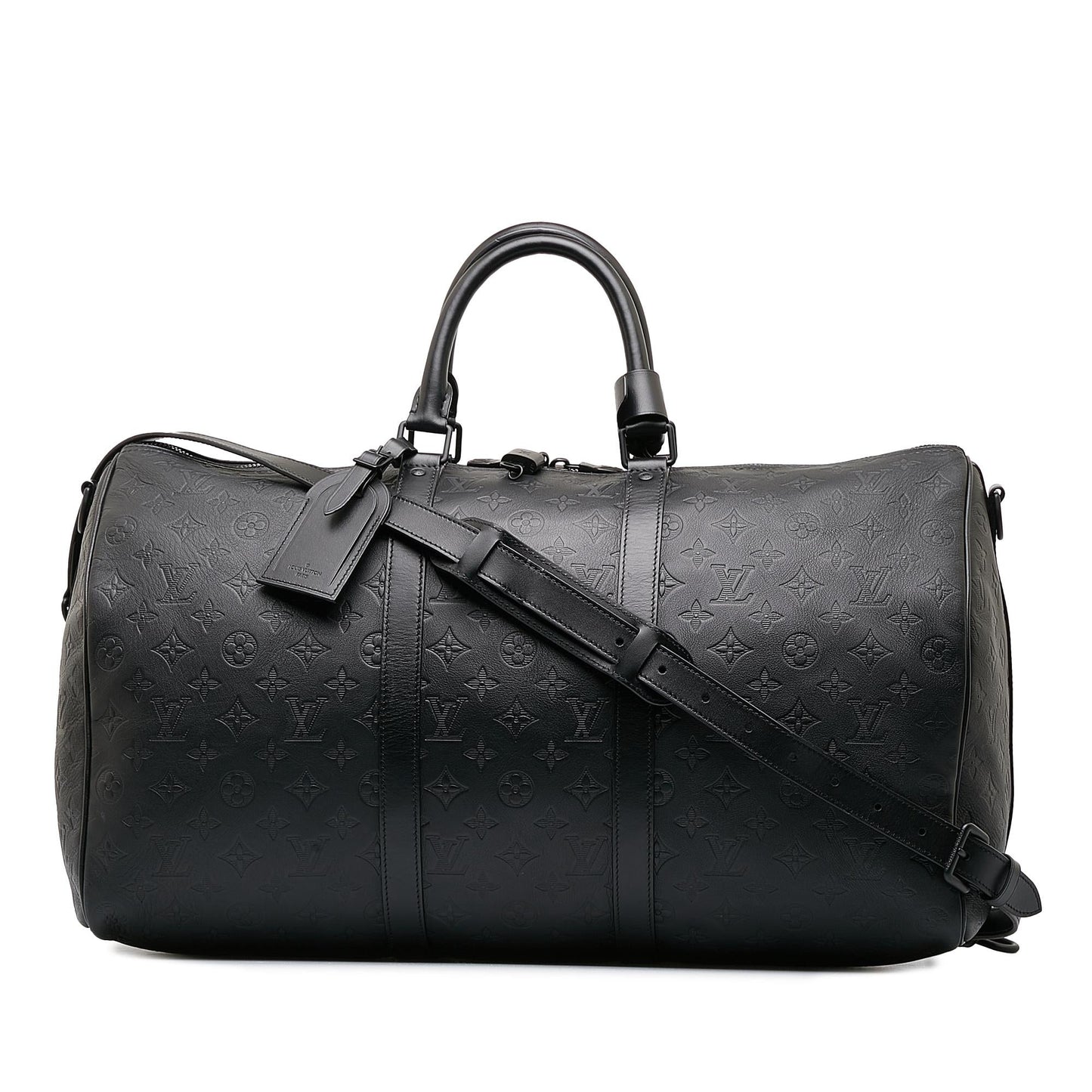 Louis Vuitton Monogram Shadow Keepall Bandouliere 50 (SHG-eCxY7D)