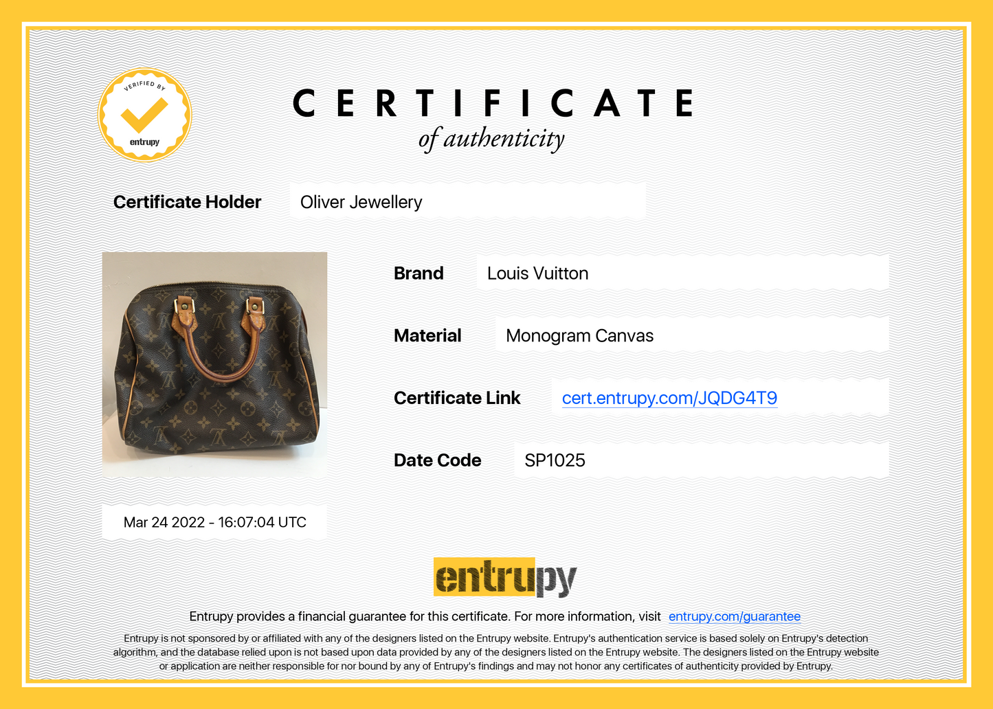 Louis Vuitton Monogram Speedy 25