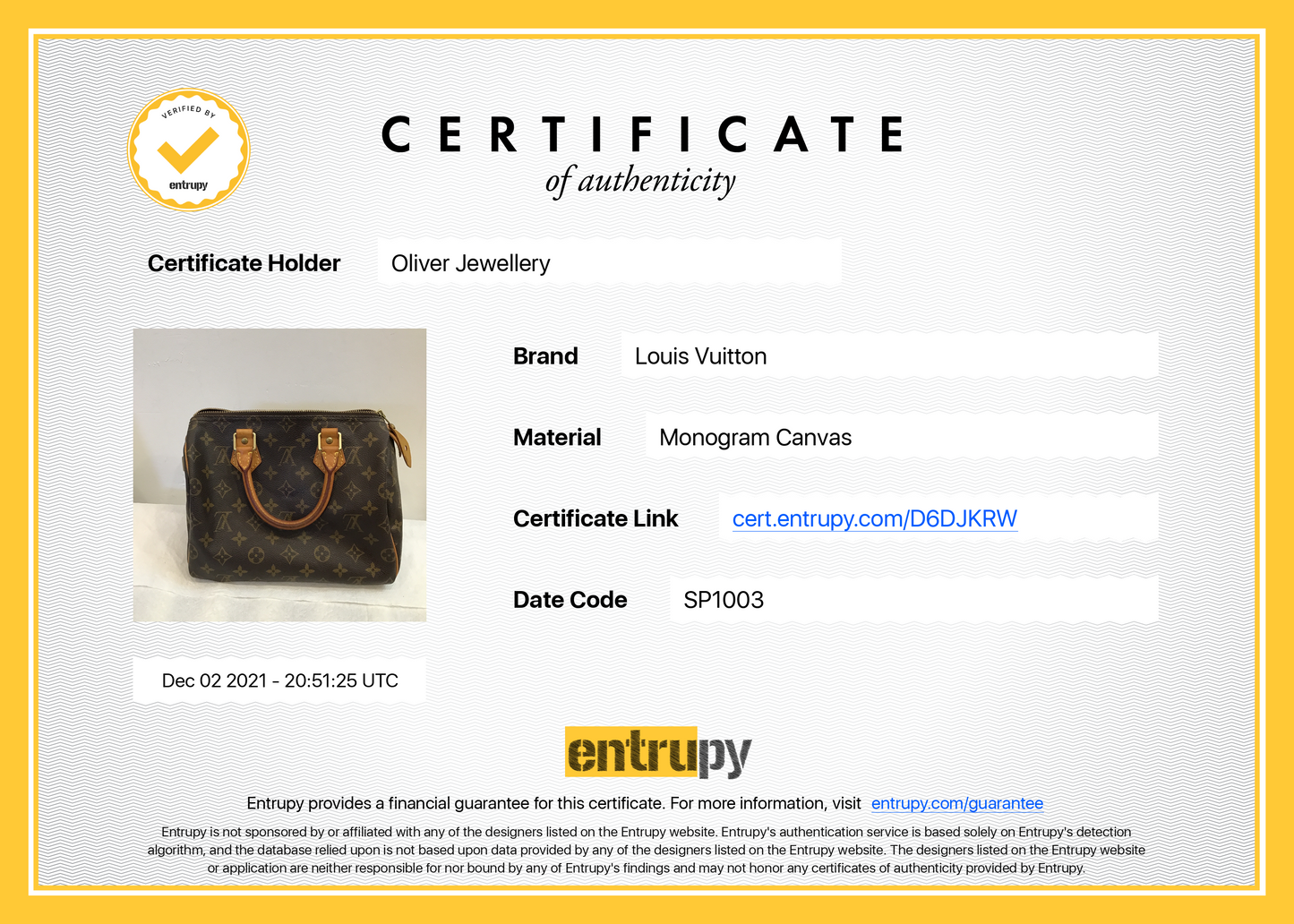 Louis Vuitton Monogram Speedy 25