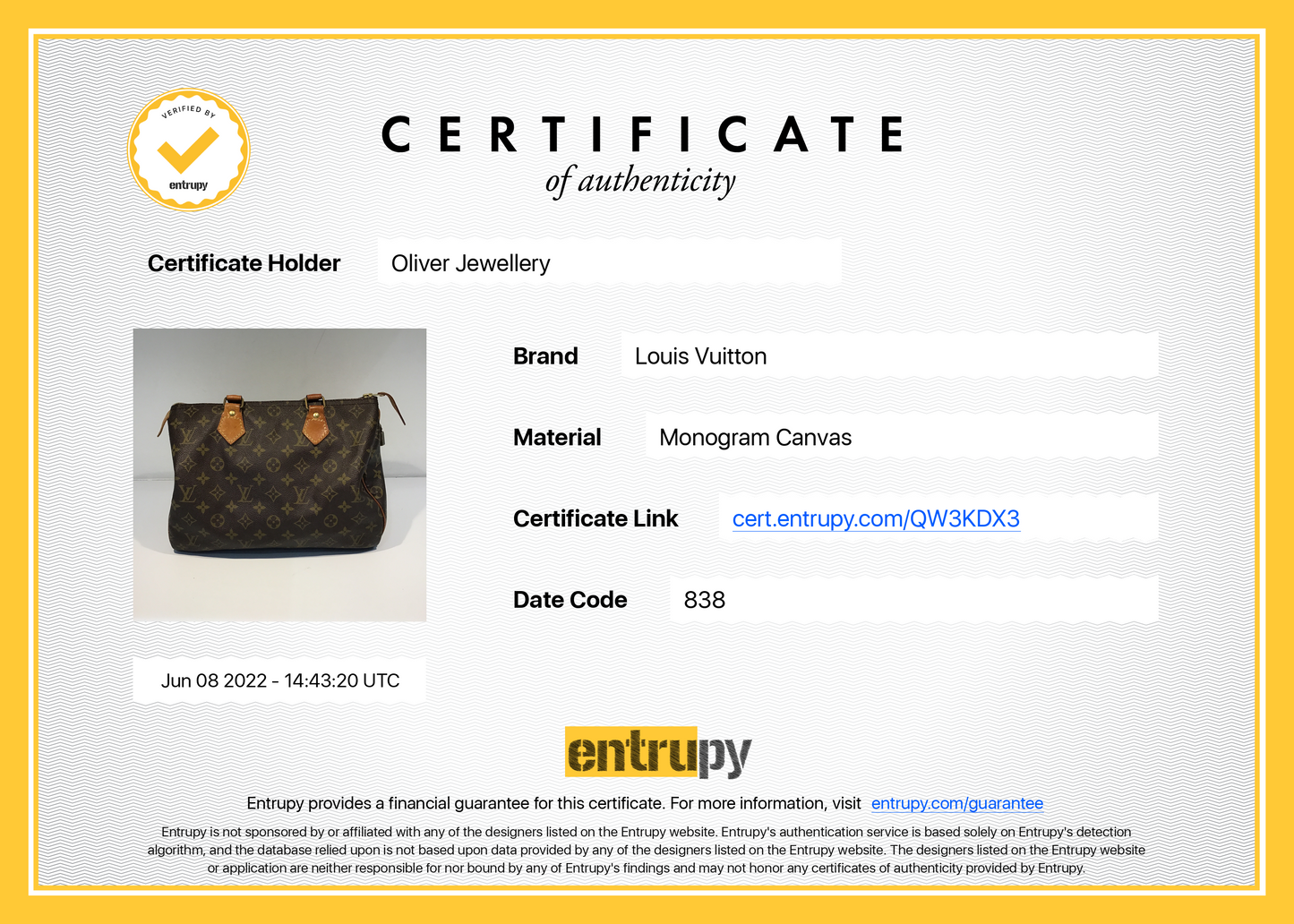 Louis Vuitton Monogram Speedy 30