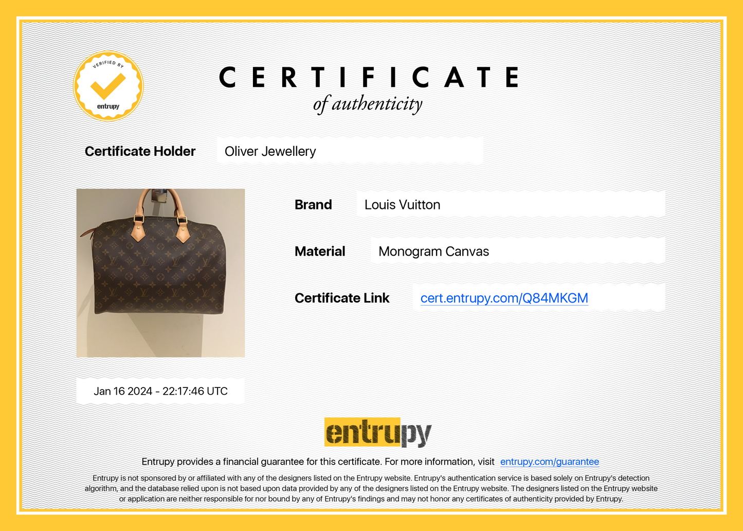 Louis Vuitton Monogram Speedy 35