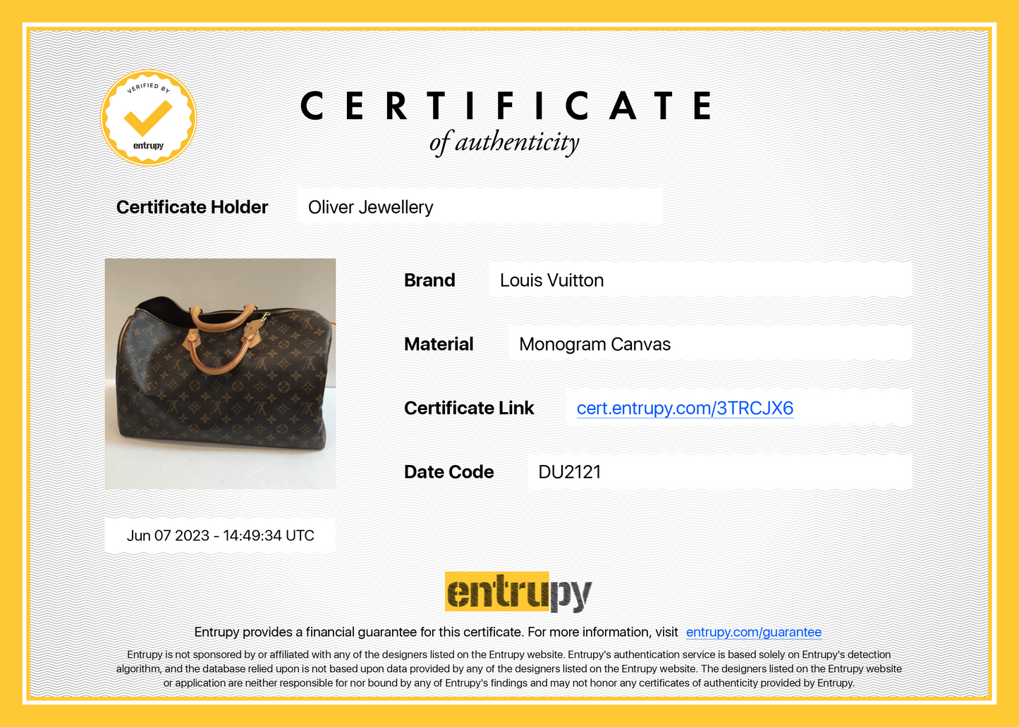 Louis Vuitton Monogram Speedy 40
