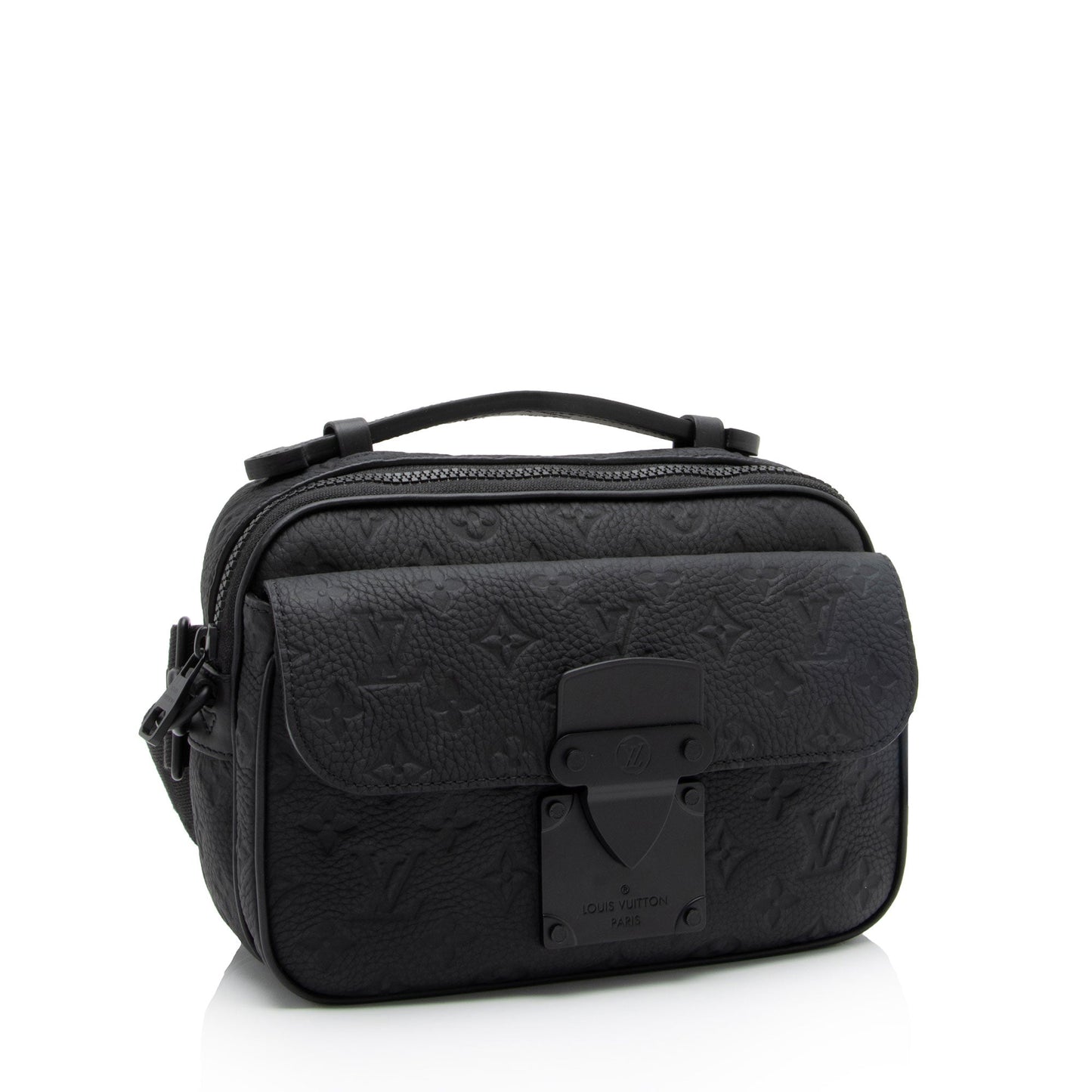 Louis Vuitton Monogram Taurillon Leather S Lock Messenger Bag (SHF-AzeZUq)