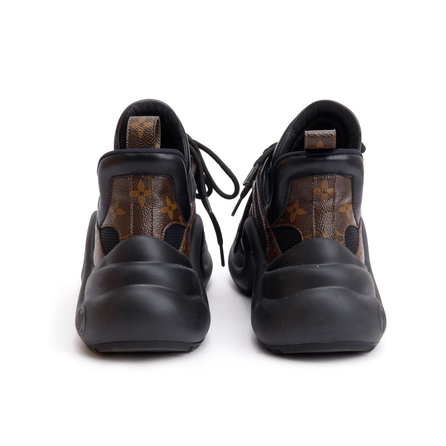 Louis Vuitton Monogram Trim Black LV Archlight Sneakers, Size 37.5