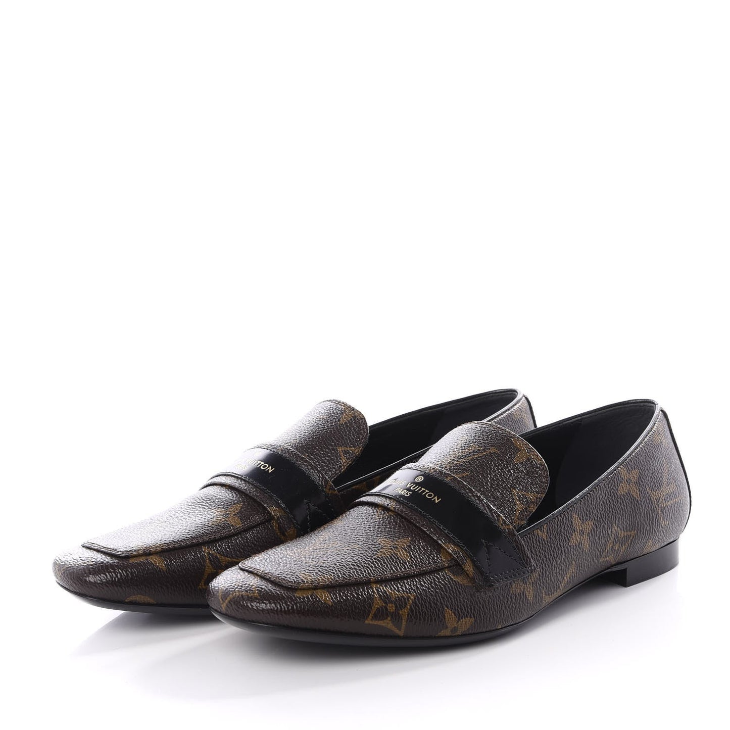 LOUIS VUITTON MONOGRAM UPPERCASE LOAFERS