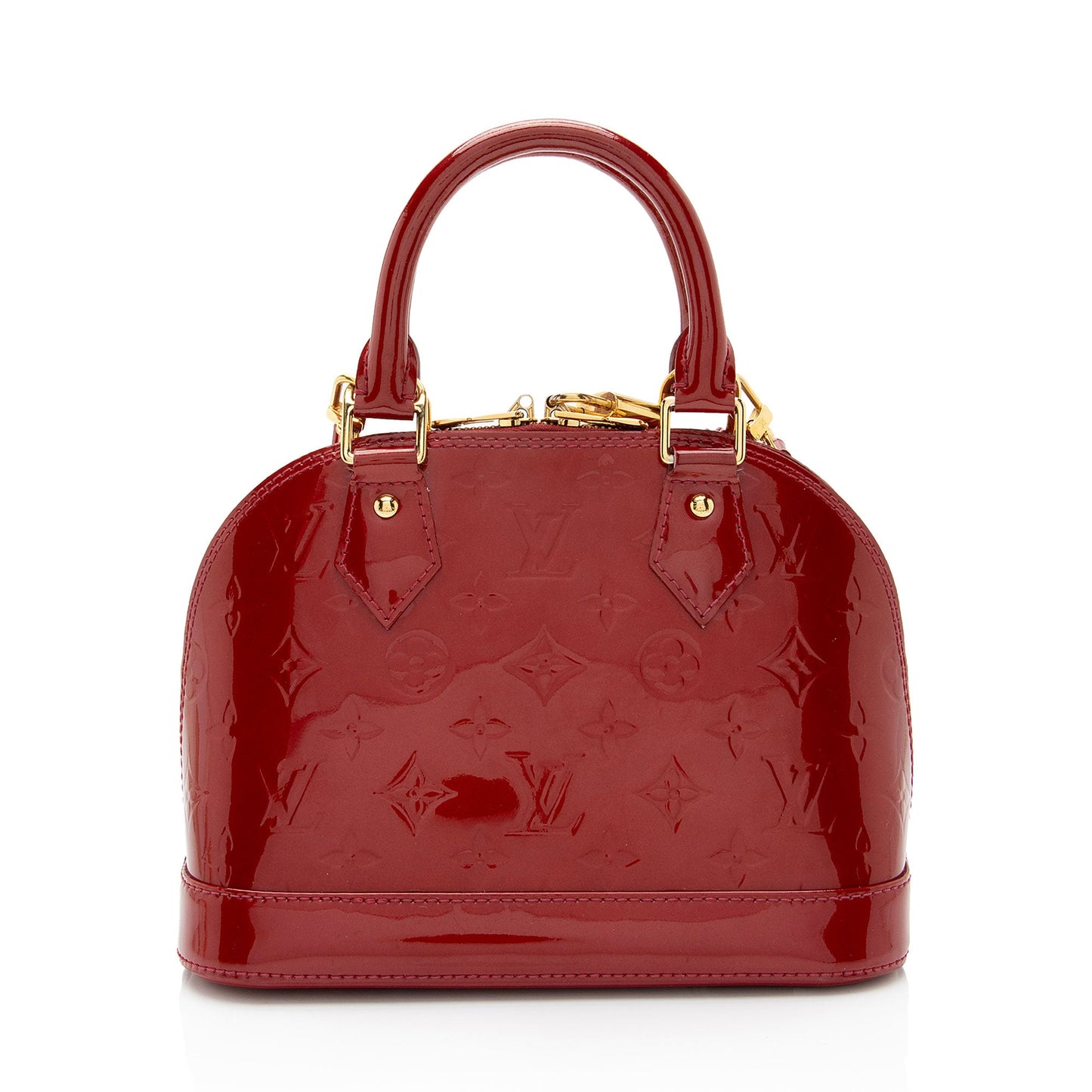 Louis Vuitton Monogram Vernis Alma BB Satchel (SHF-aFh6qo)