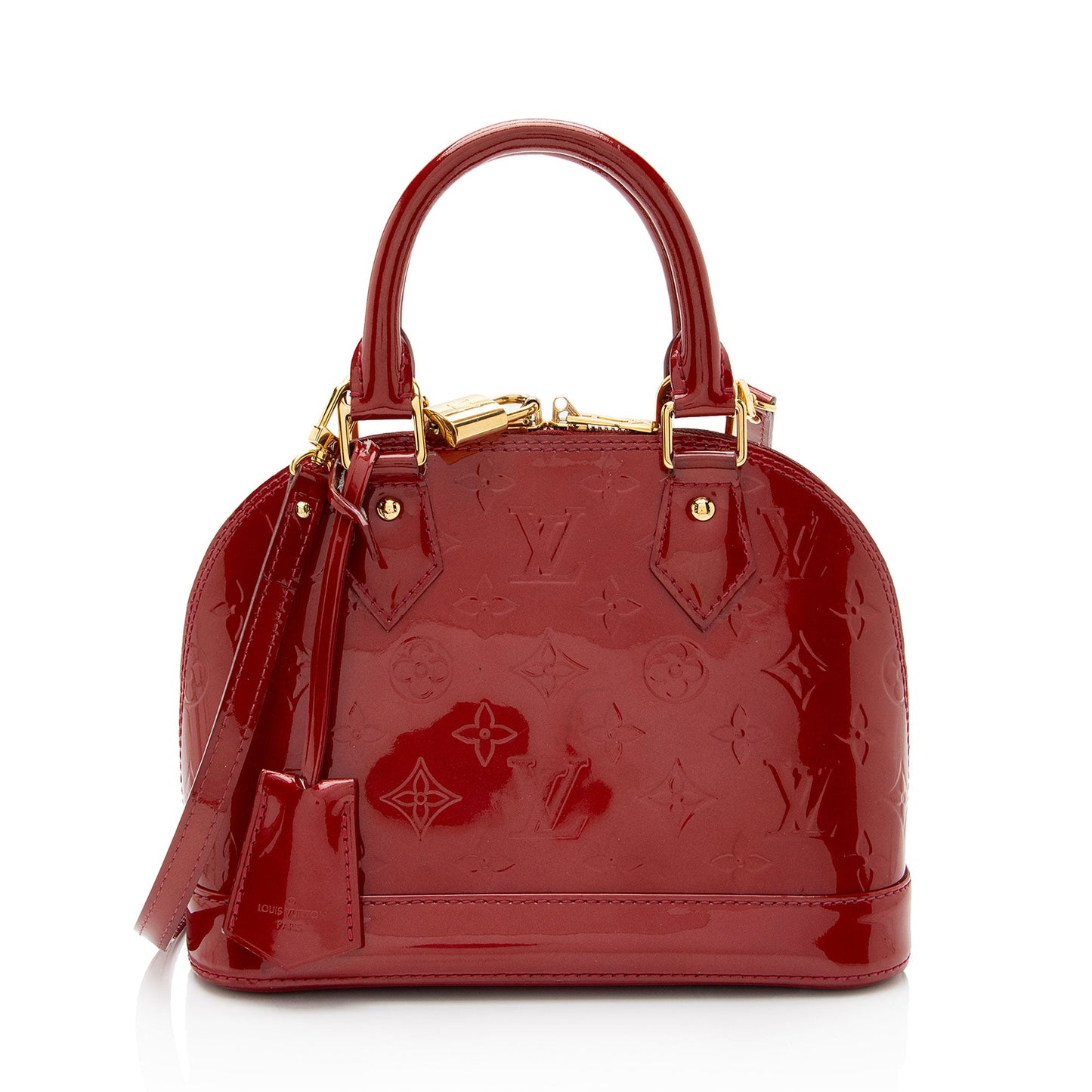 Louis Vuitton Monogram Vernis Alma BB Satchel (SHF-aFh6qo)