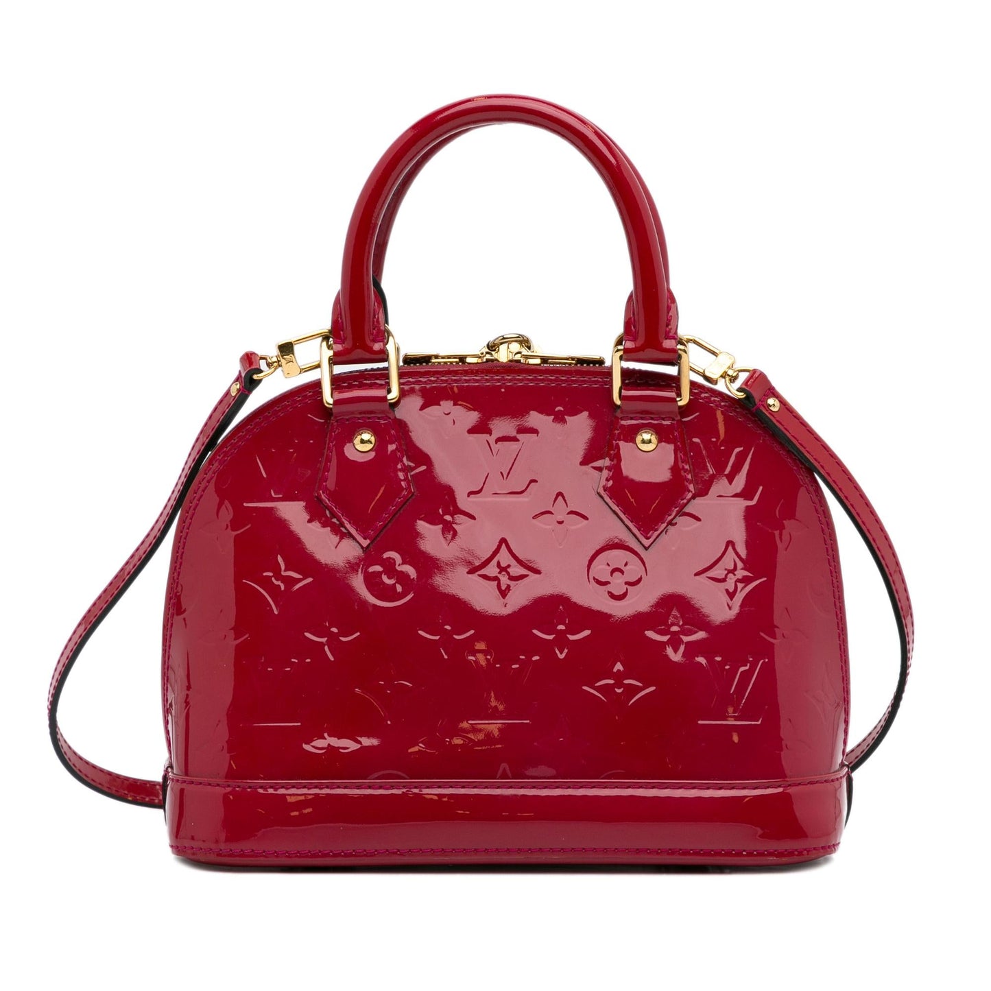 Louis Vuitton Monogram Vernis Alma BB (SHG-hlye6C)
