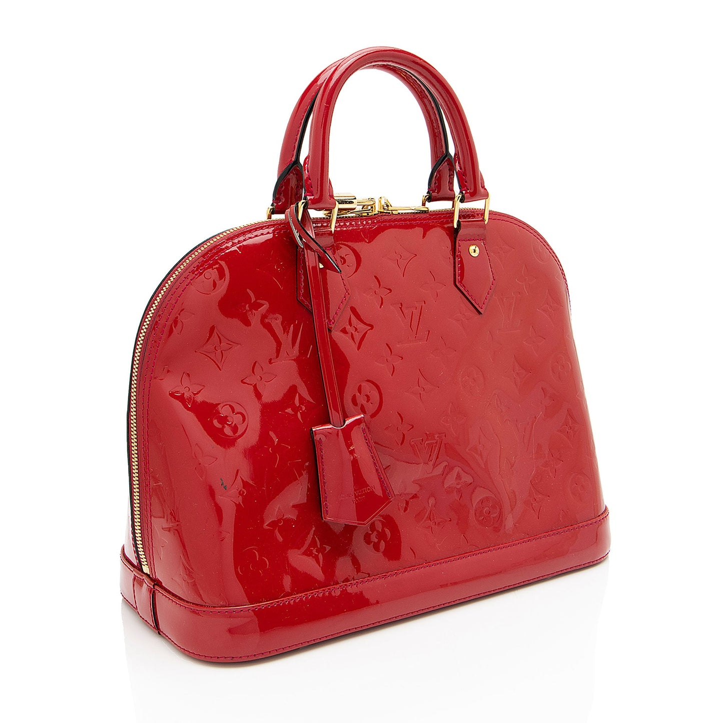 Louis Vuitton Monogram Vernis Alma PM Satchel (SHF-WV66qb)