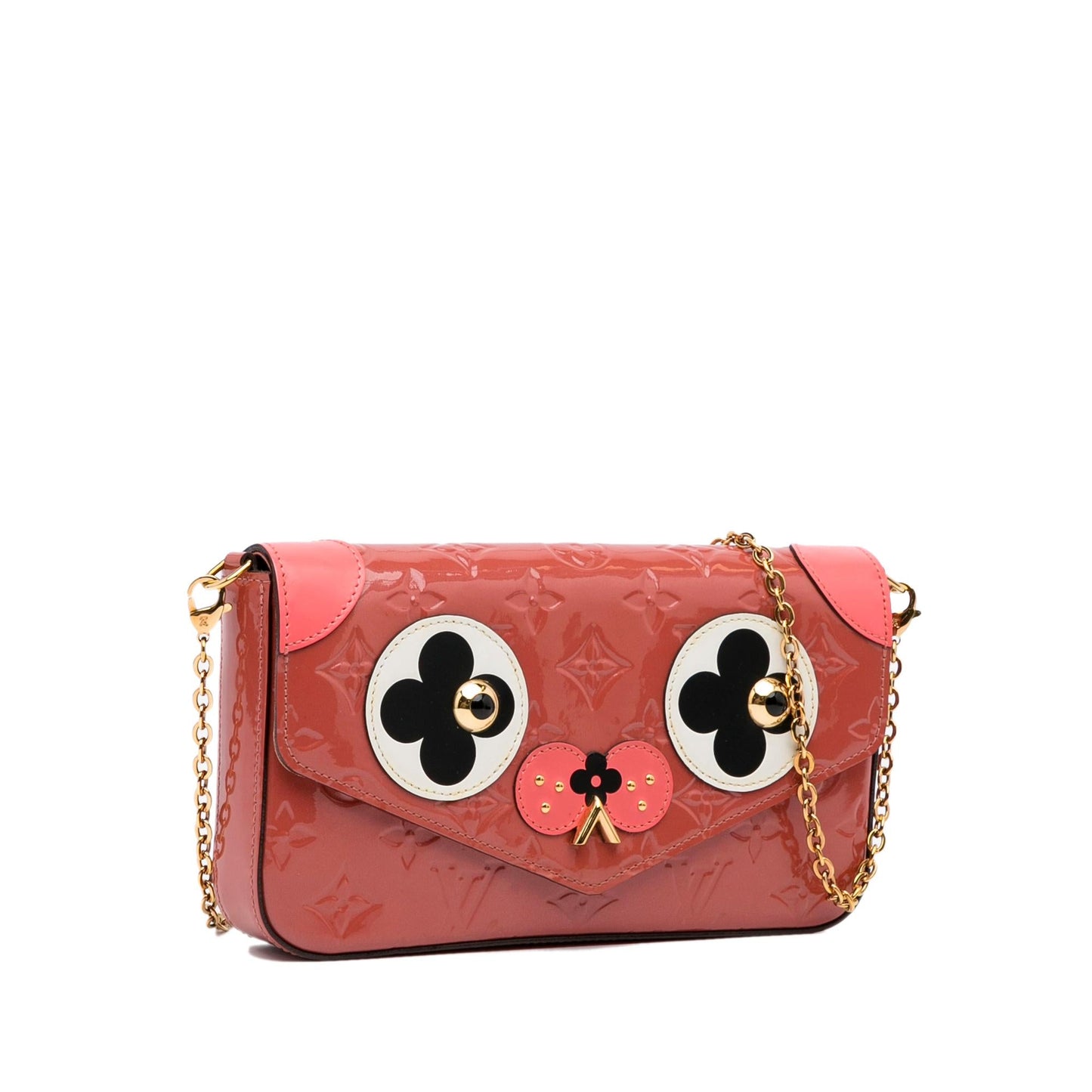 Louis Vuitton Monogram Vernis Pochette Felicie Valentine Dog (SHG-nUf2OF)