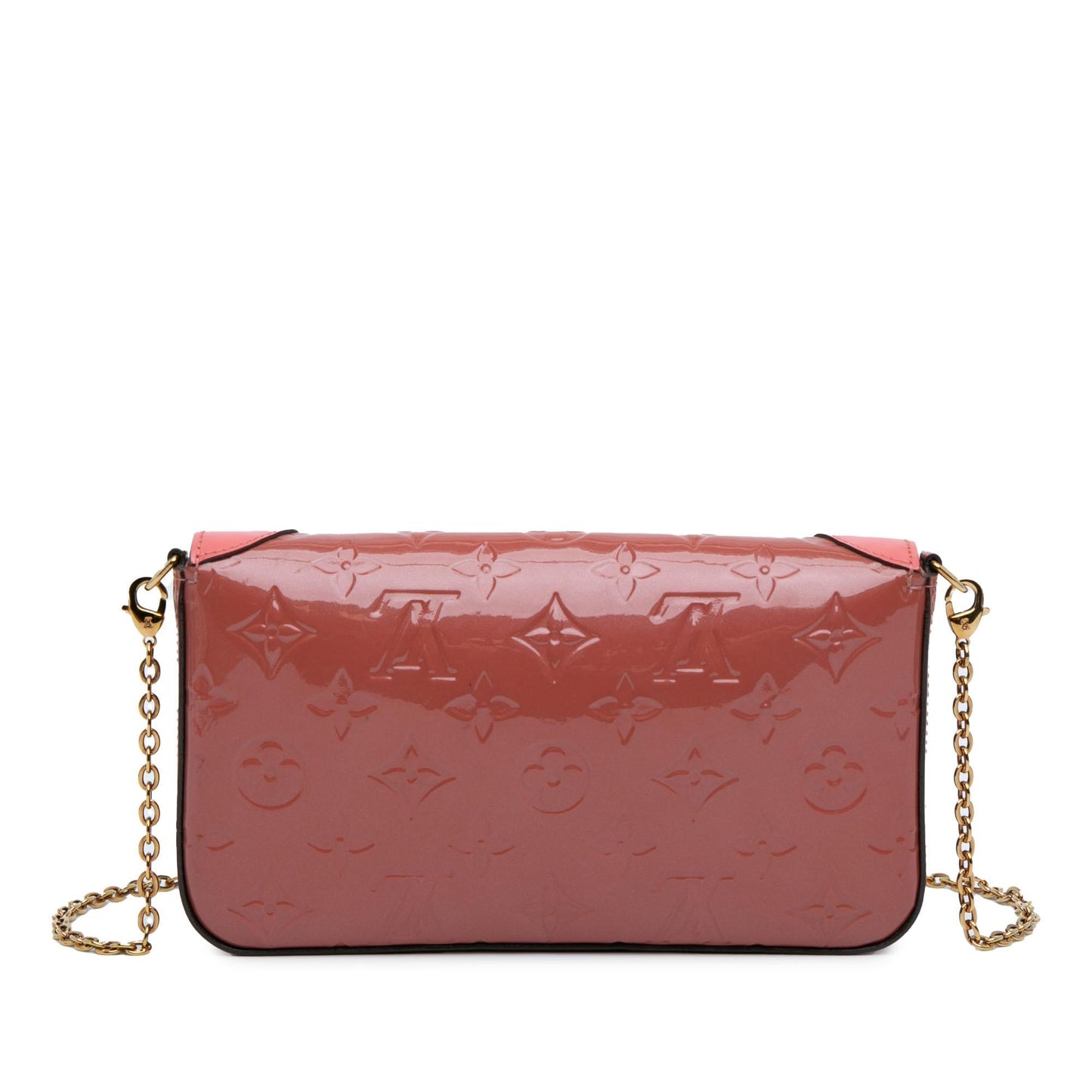 Louis Vuitton Monogram Vernis Pochette Felicie Valentine Dog (SHG-MbxcoD)