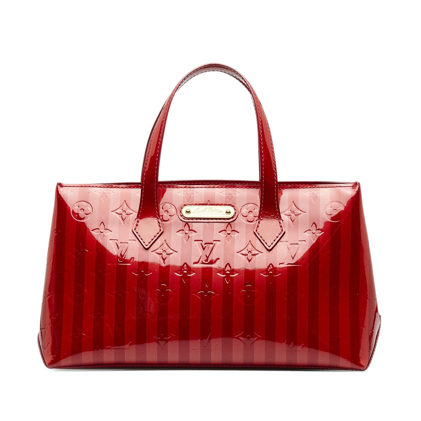 Louis Vuitton Monogram Vernis Rayures Wilshire PM (SHG-i6xtFa)