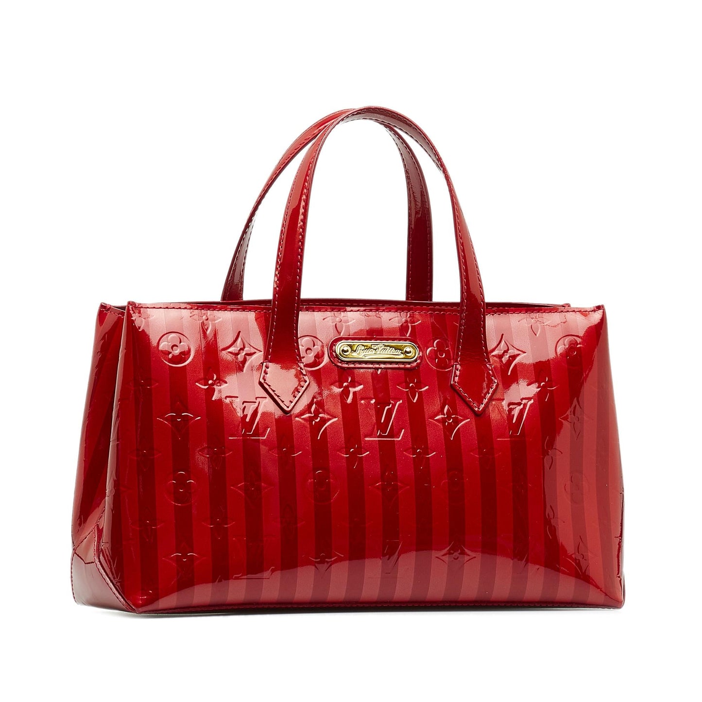 Louis Vuitton Monogram Vernis Rayures Wilshire PM (SHG-i6xtFa)
