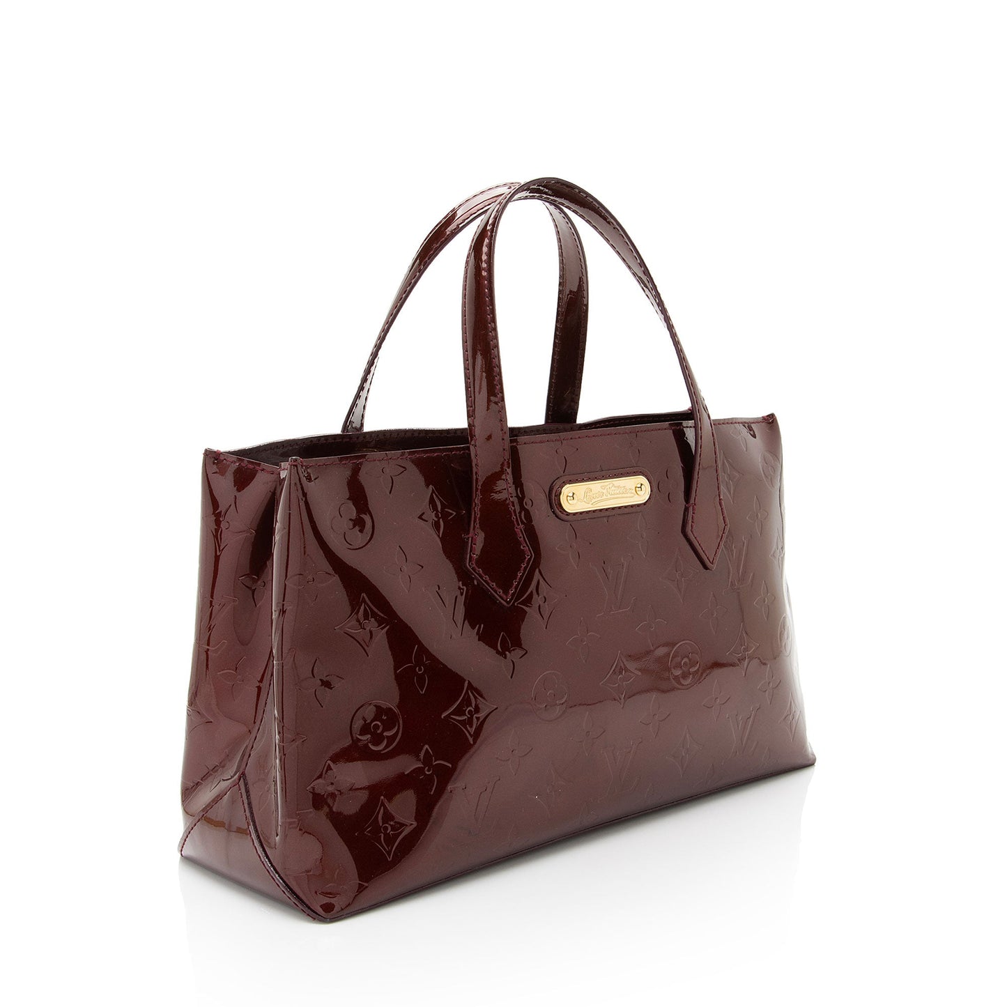 Louis Vuitton Monogram Vernis Wilshire PM Tote (SHF-eeeczU)