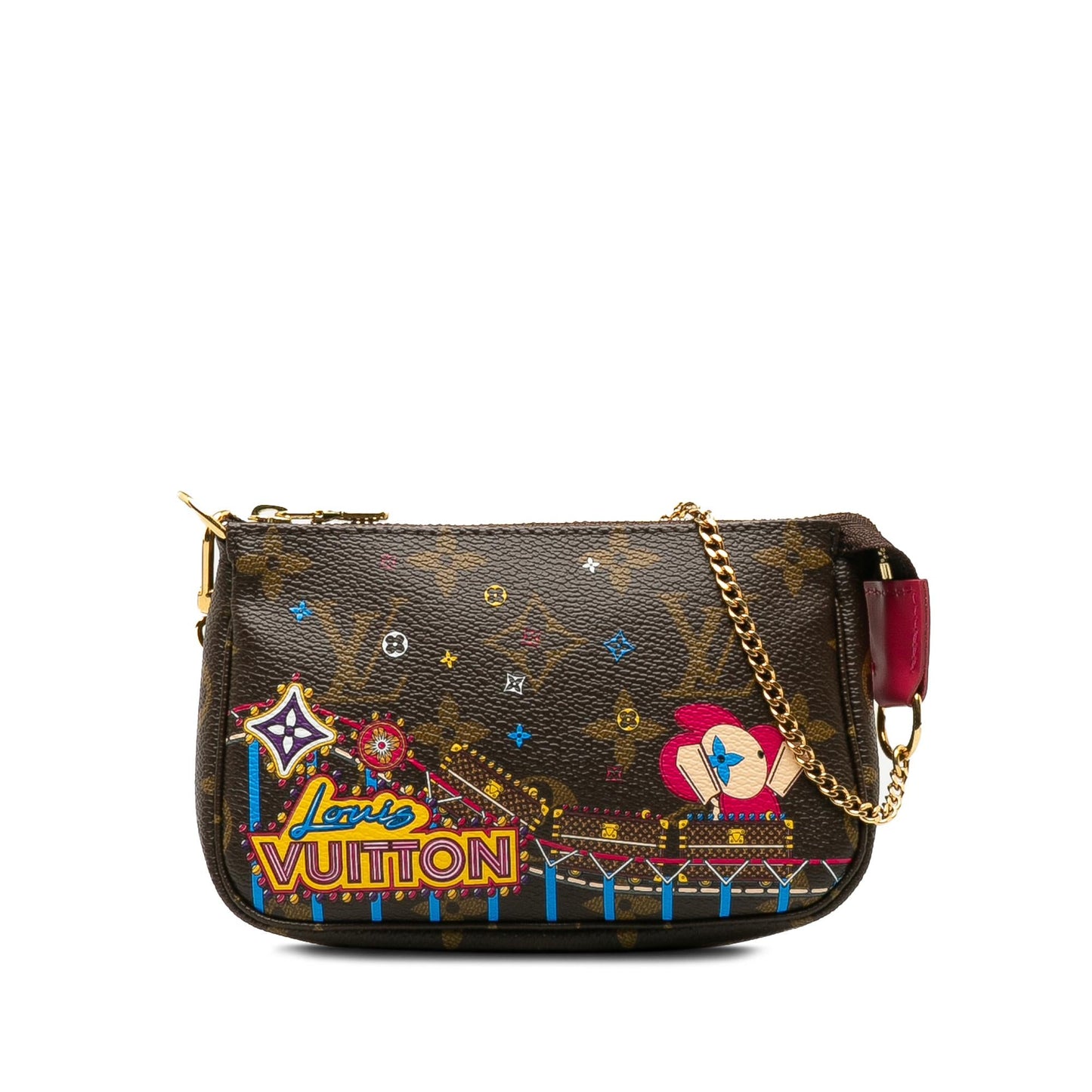 Louis Vuitton Monogram Vivienne Christmas Print Mini Pochette Accessoires (SHG-29g7ZR)