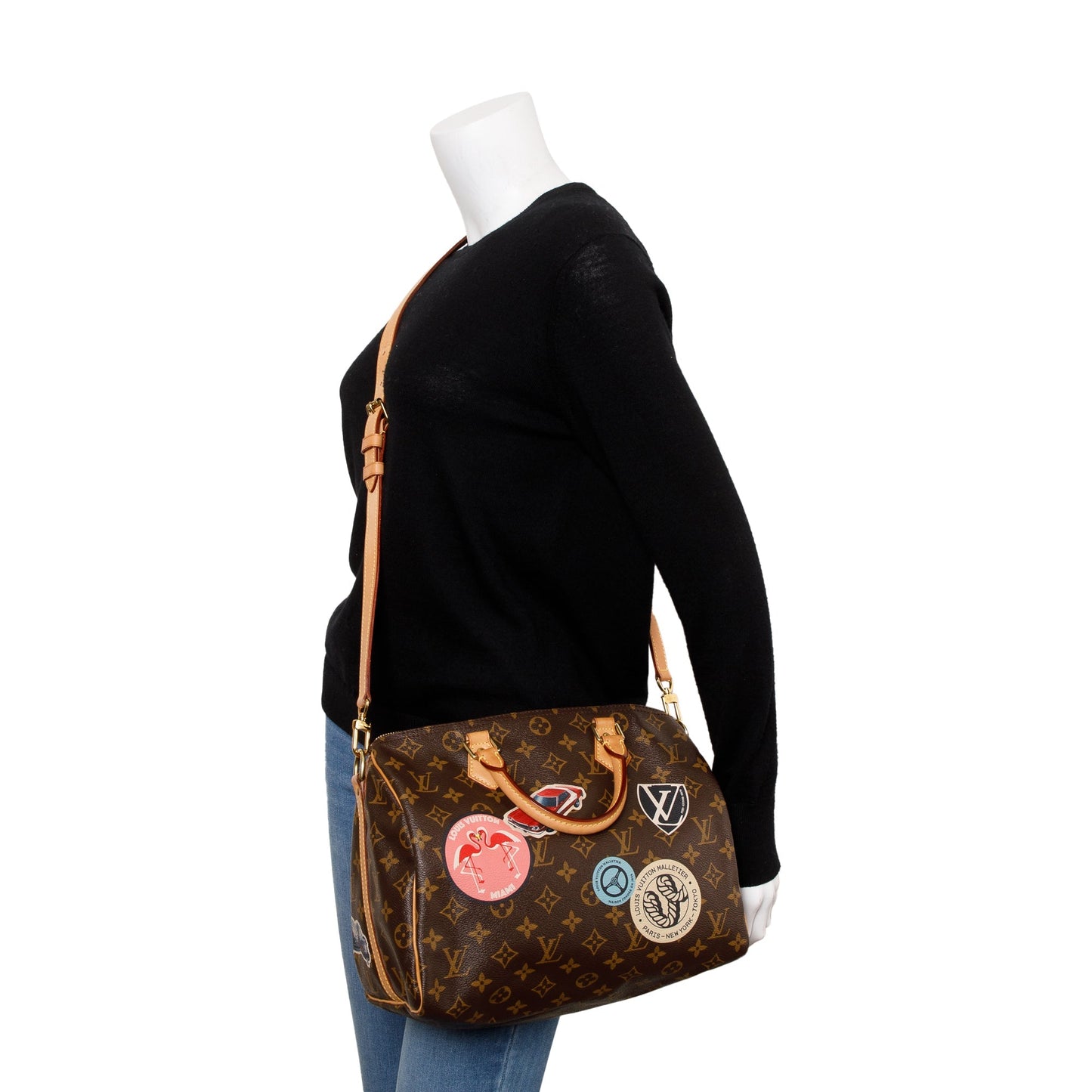 Louis Vuitton Monogram World Tour Speedy Bandouliere 30