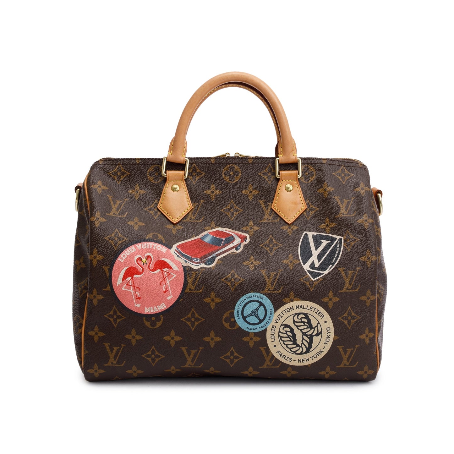 Louis Vuitton Monogram World Tour Speedy Bandouliere 30