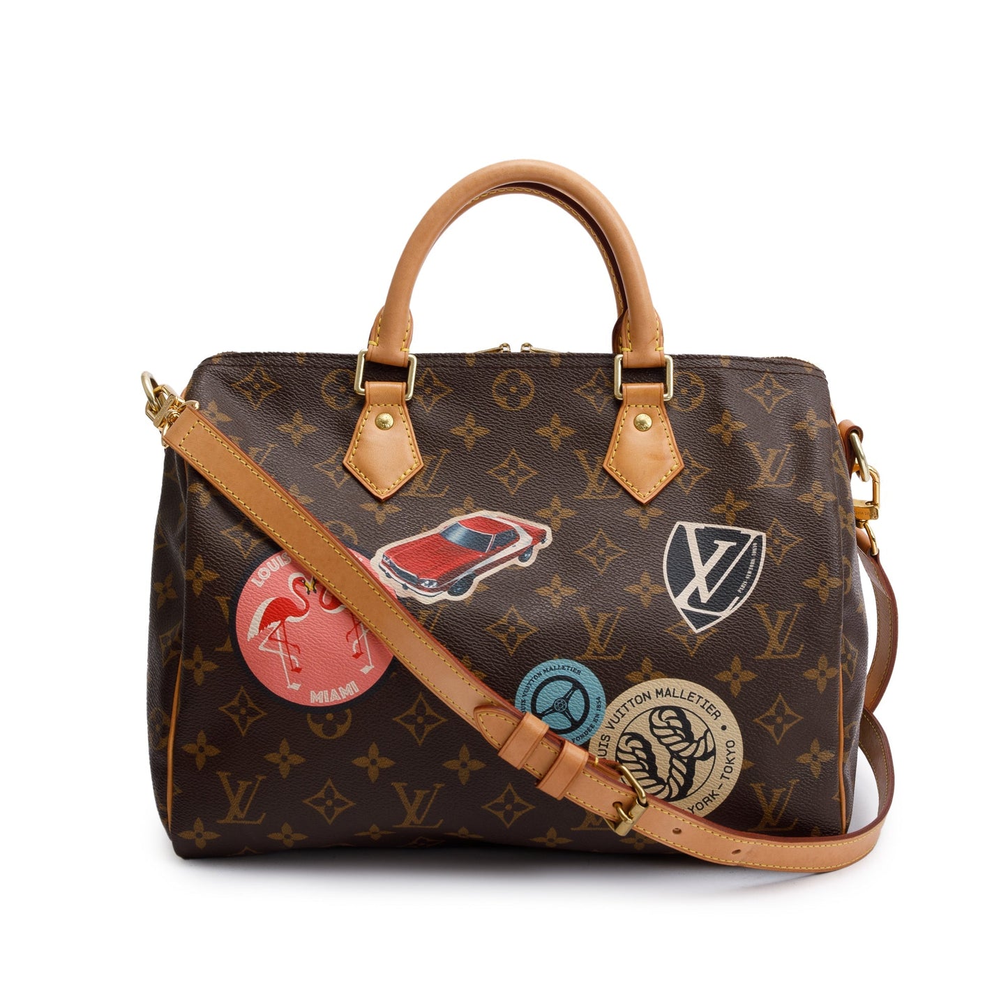 Louis Vuitton Monogram World Tour Speedy Bandouliere 30