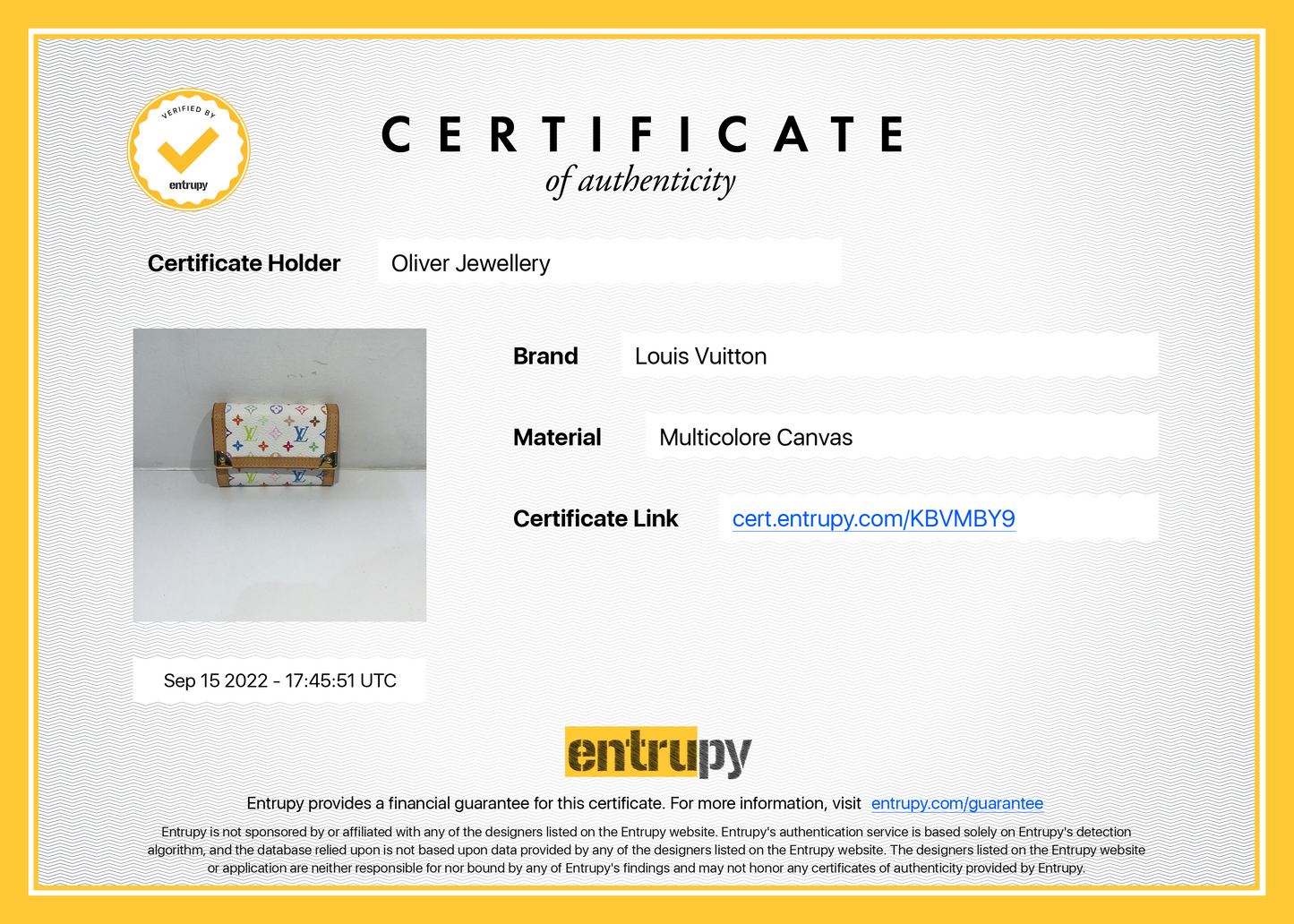 Louis Vuitton Multicolore Card Holder