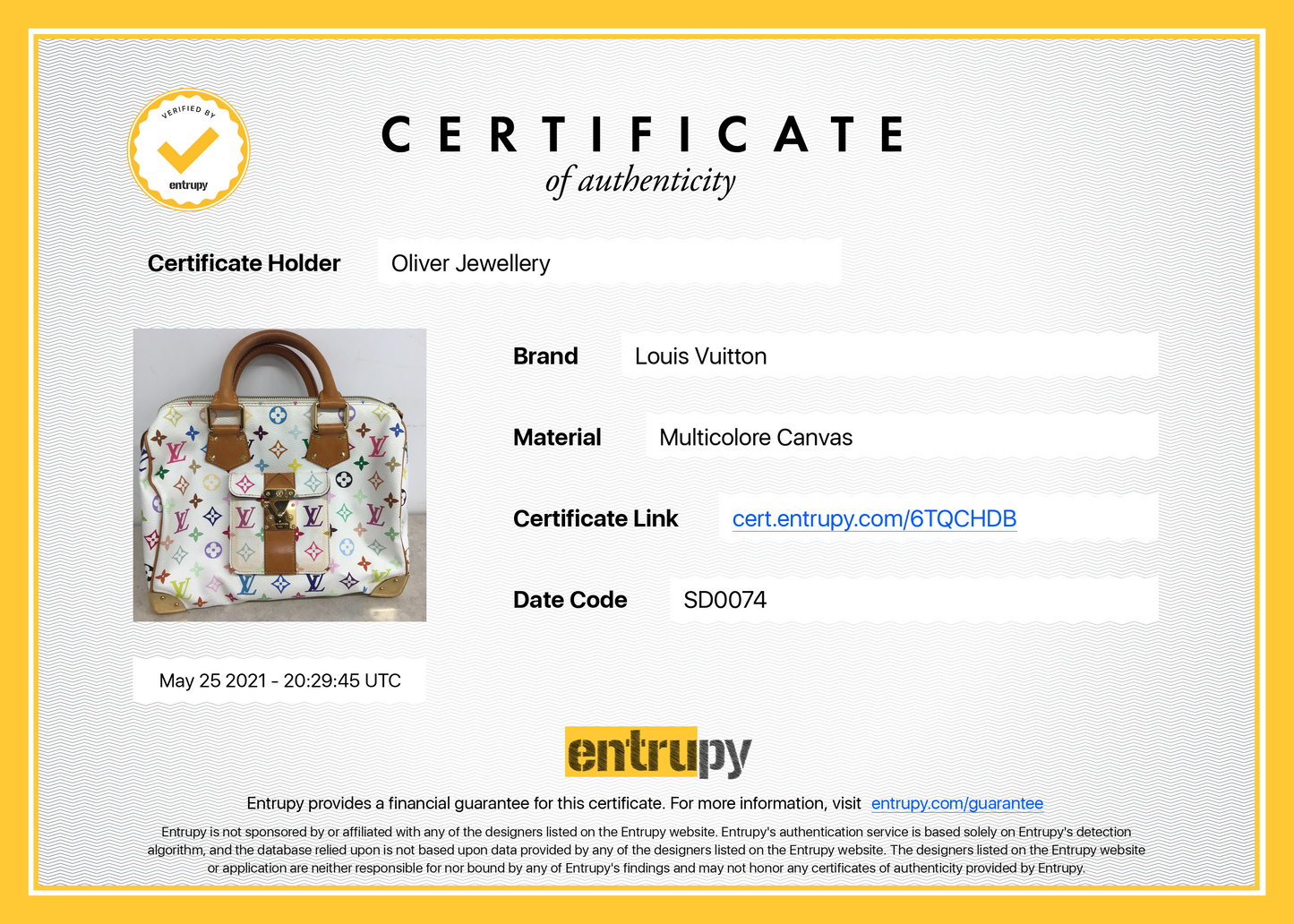 Louis Vuitton Multicolore Speedy 30