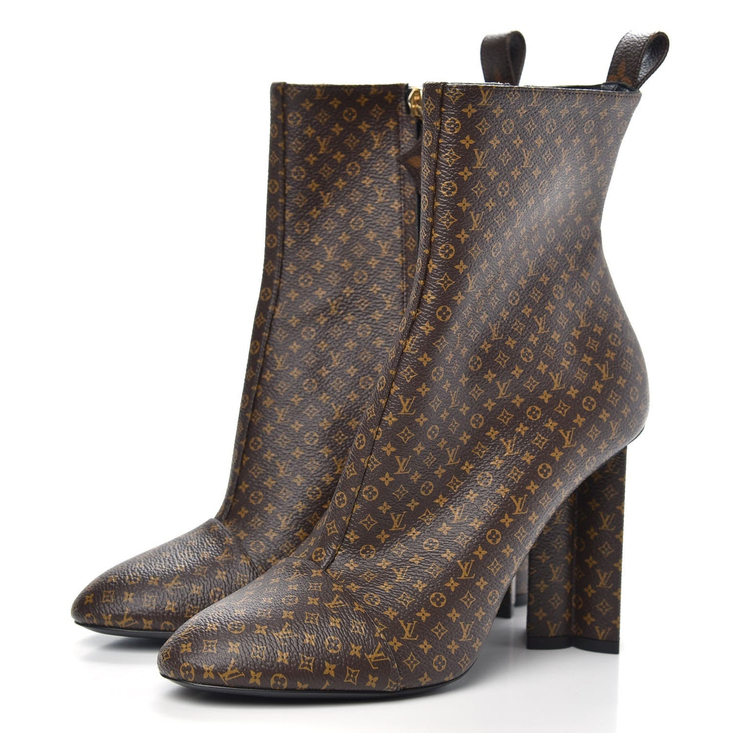 LOUIS VUITTON NANO MONOGRAM SILHOUETTE ANKLE BOOTS