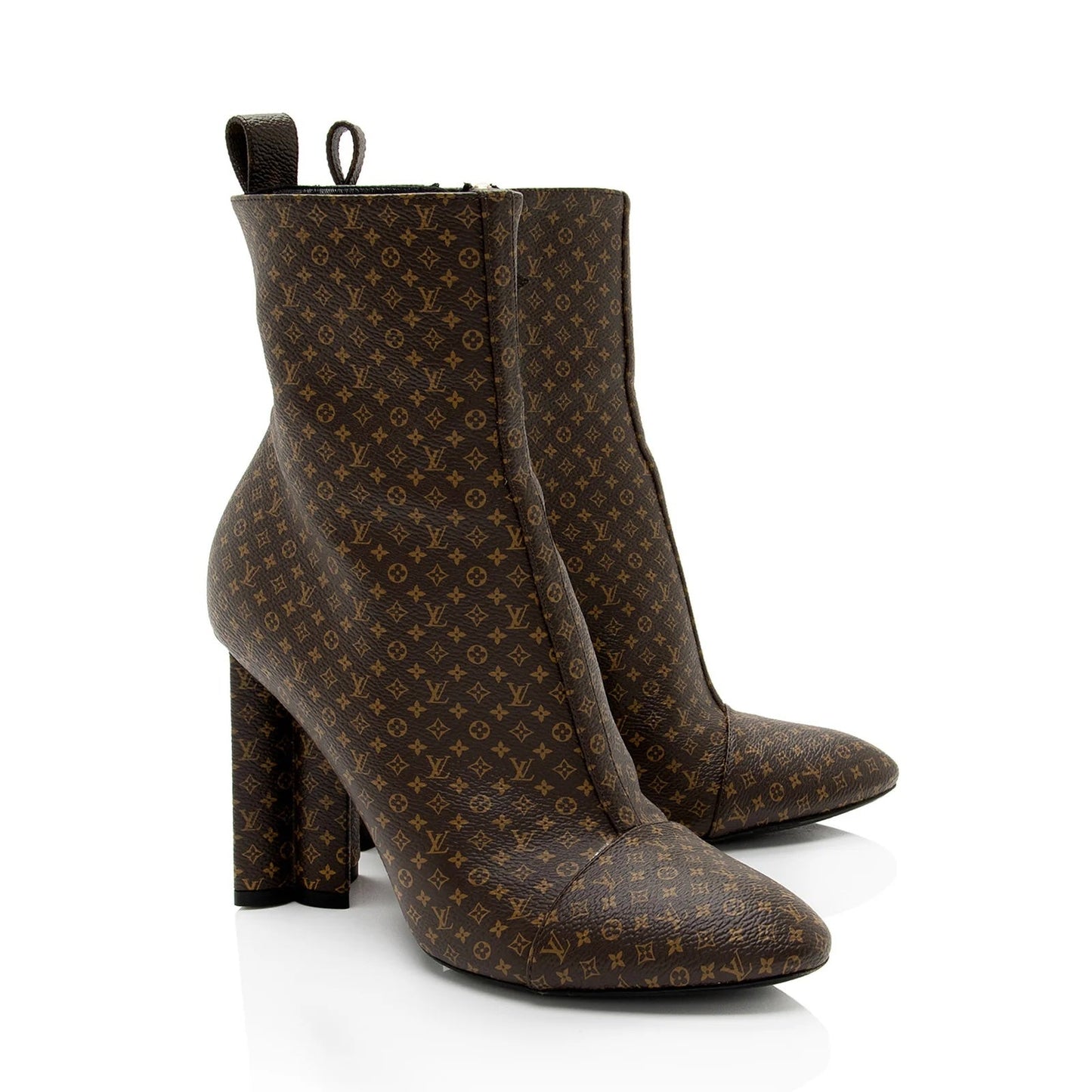 LOUIS VUITTON NANO MONOGRAM SILHOUETTE ANKLE BOOTS