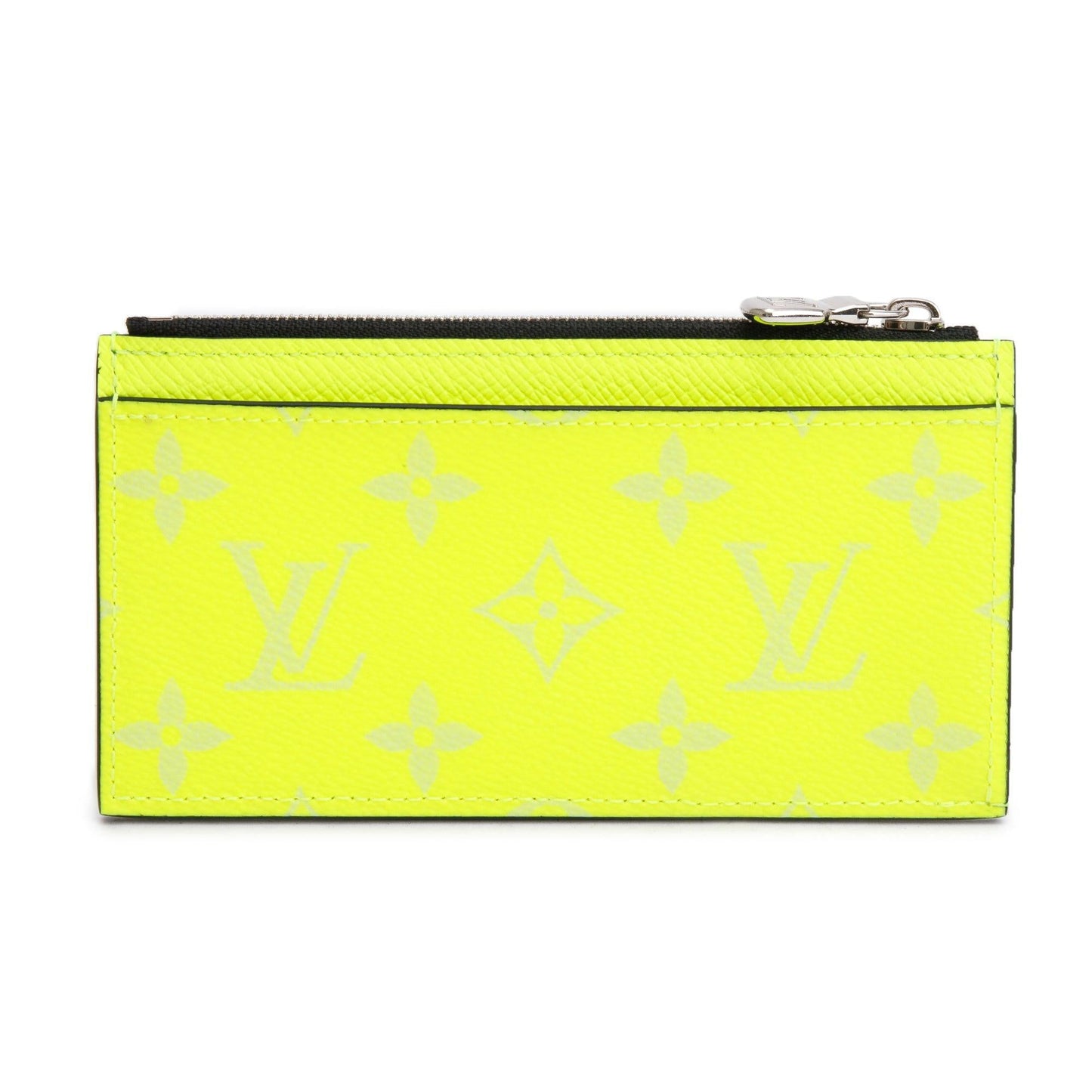 Louis Vuitton Neon Yellow Monogram & Taigarama Leather Coin Card Holder