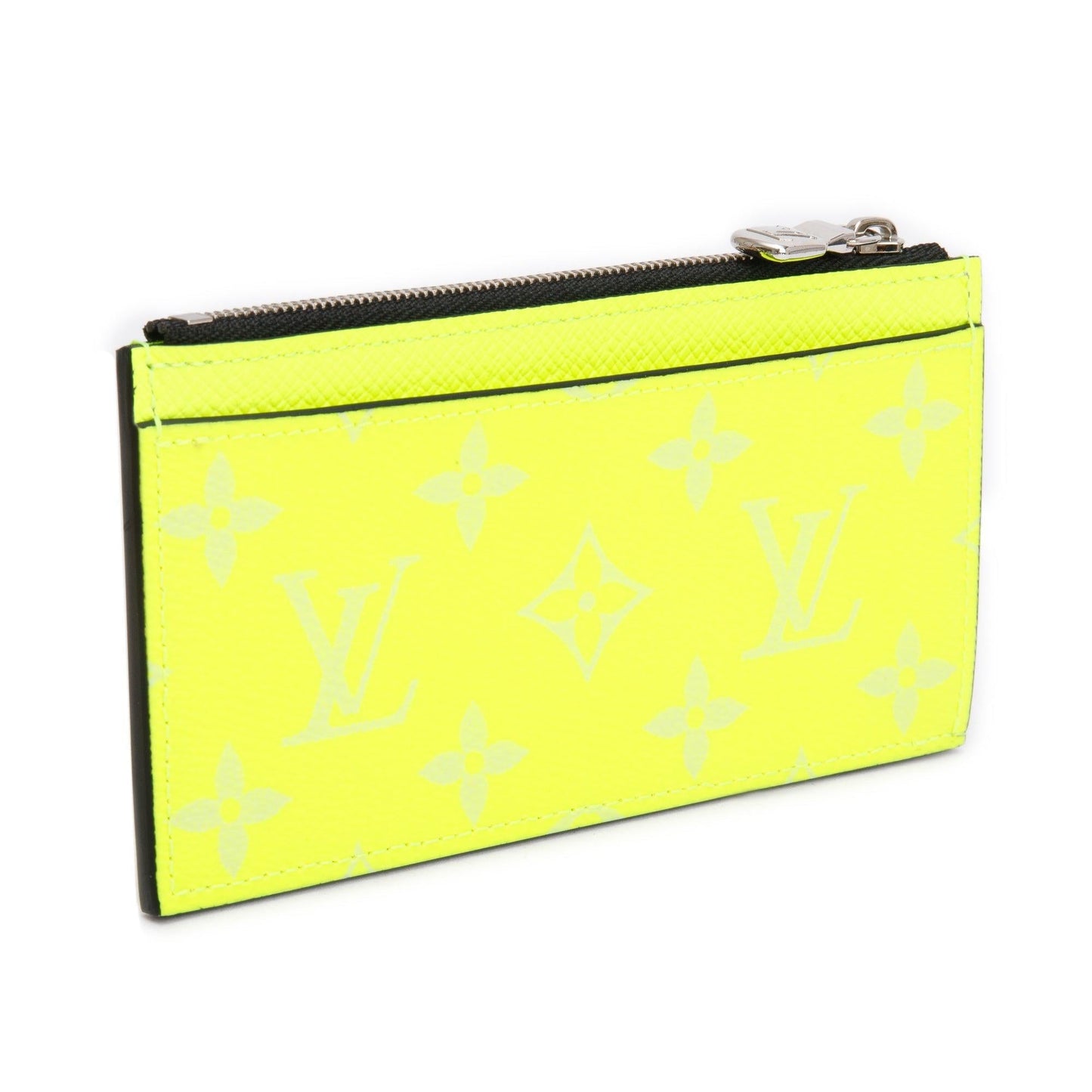 Louis Vuitton Neon Yellow Monogram & Taigarama Leather Coin Card Holder