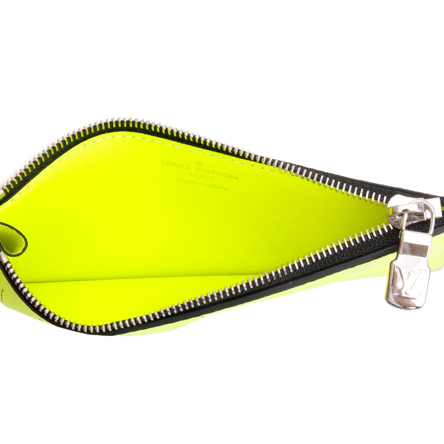 Louis Vuitton Neon Yellow Monogram & Taigarama Leather Coin Card Holder