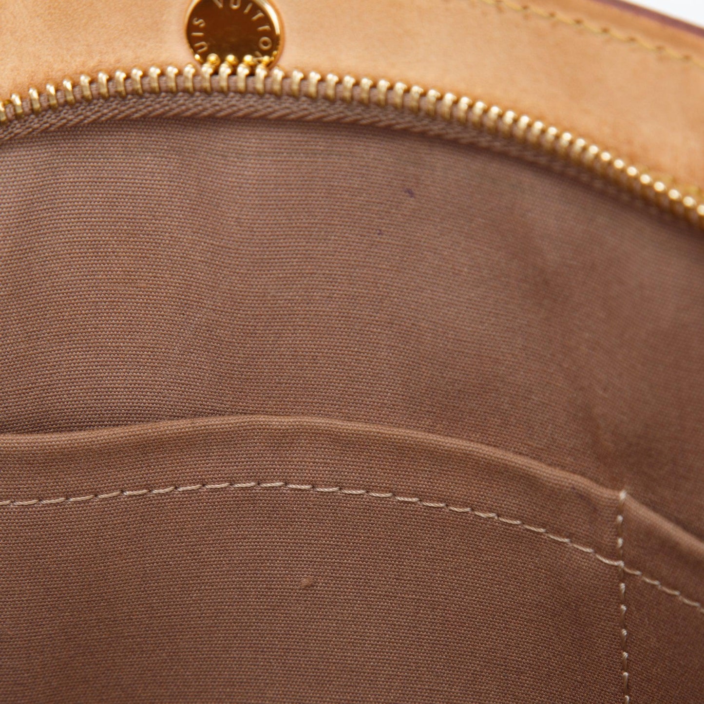 Louis Vuitton Neutral Monogram Vernis Brea MM
