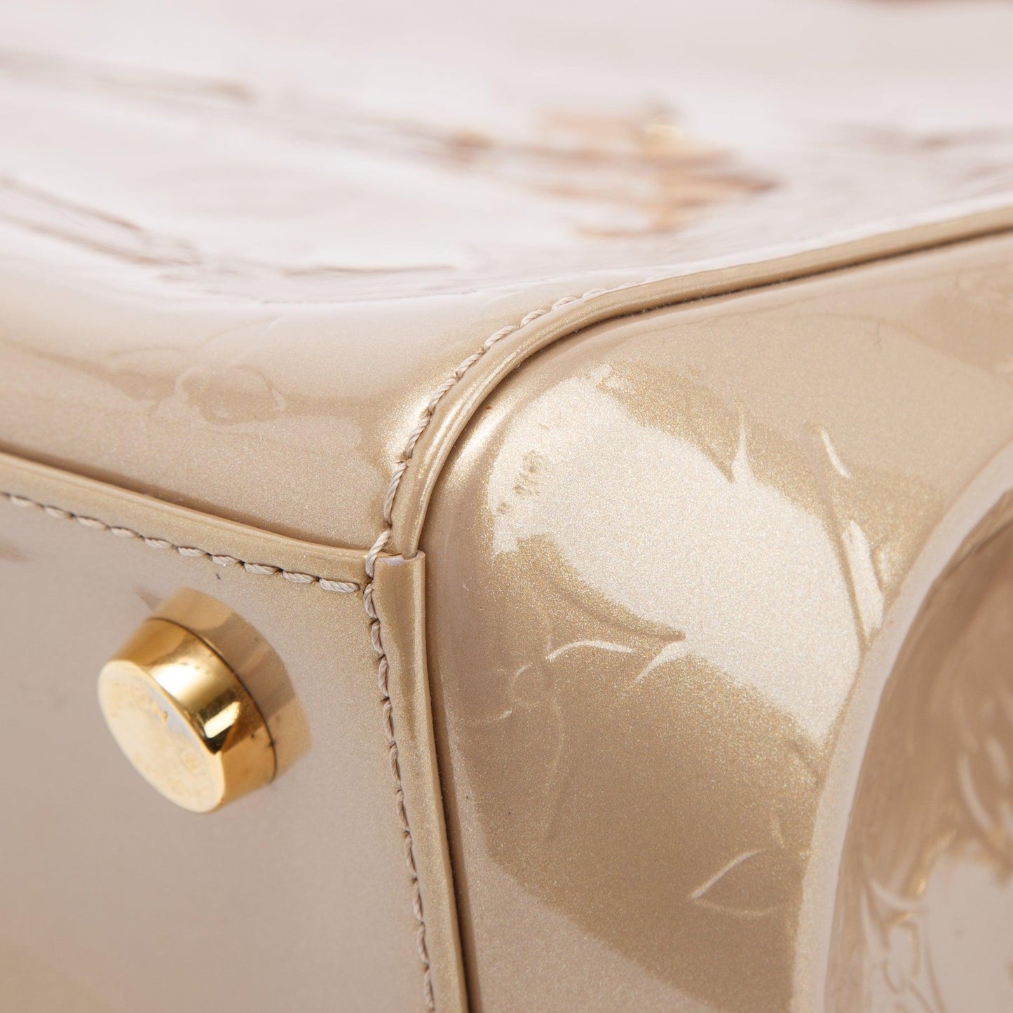 Louis Vuitton Neutral Monogram Vernis Brea MM