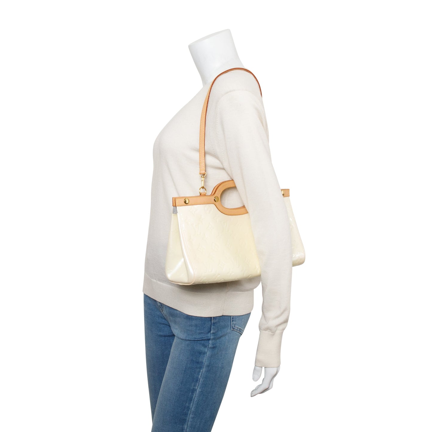 Louis Vuitton Neutral Monogram Vernis Roxbury