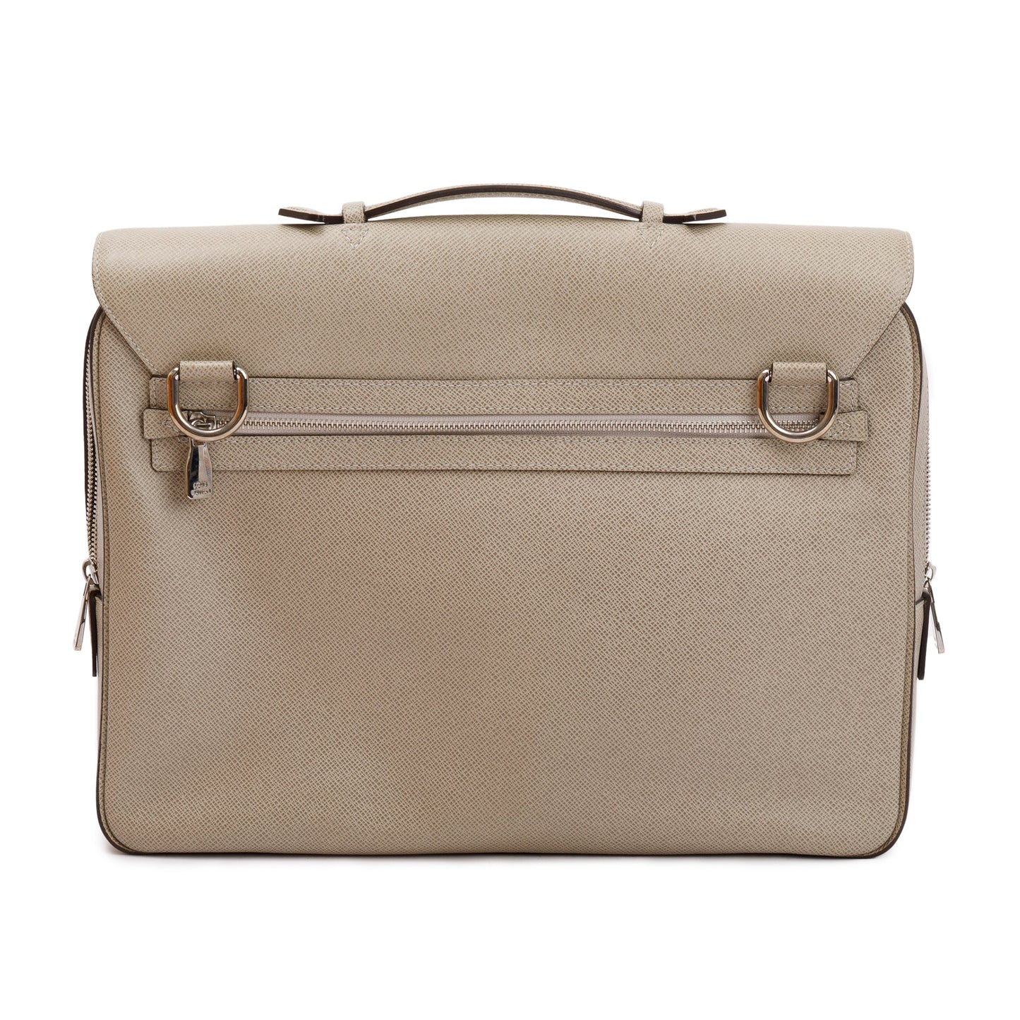 Louis Vuitton Neutral Taiga Leather Vassili PM Briefcase Bag