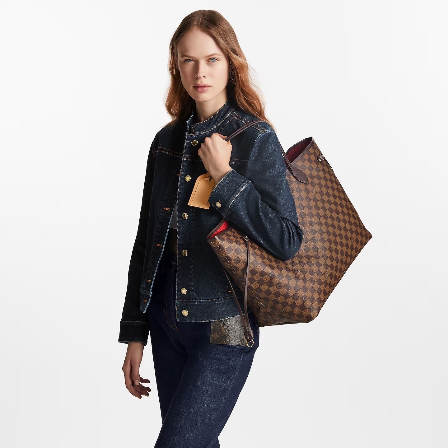 LOUIS VUITTON NEVERFULL GM DAMIER EBENE TOTE BAG