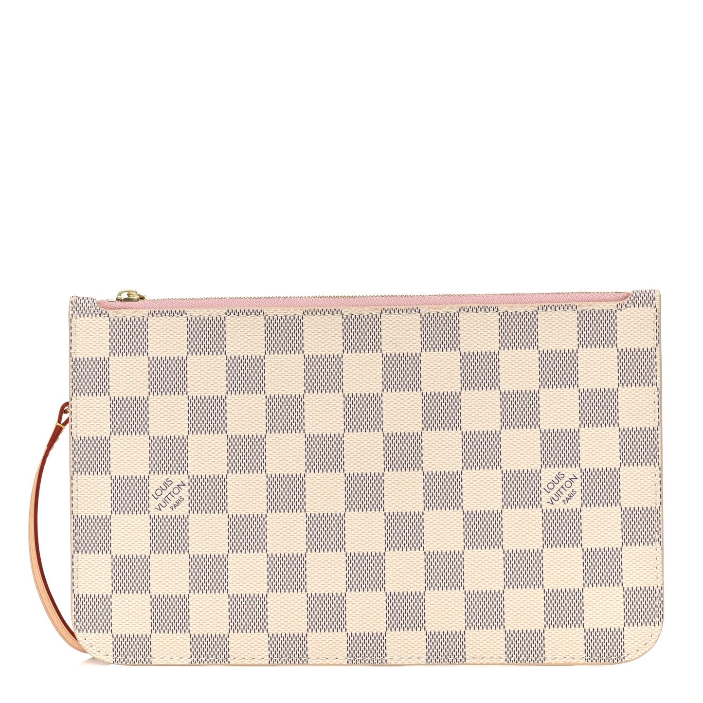 LOUIS VUITTON DAMIER AZUR NEVERFULL POCHETTE ROSE BALLERINE