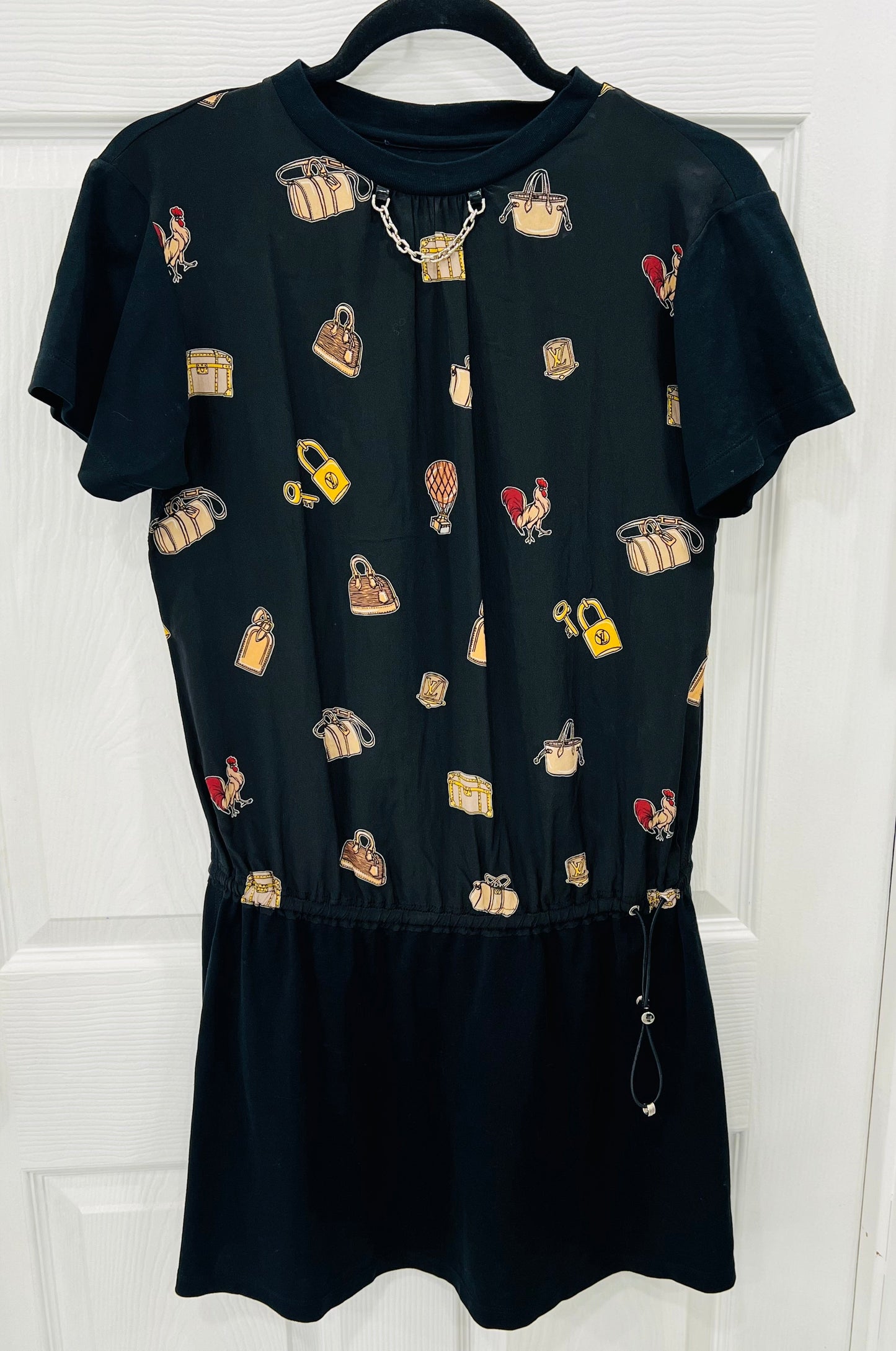 LOUIS VUITTON OBJECTS PRINT MINI DRESS