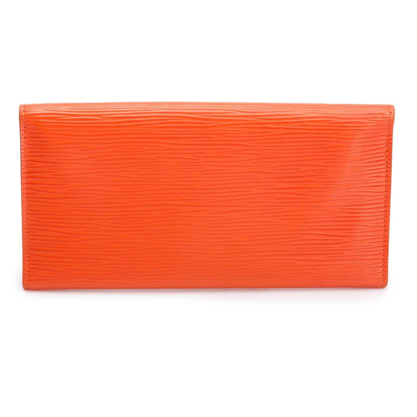 Louis Vuitton Orange Epi Leather Josephine Wallet