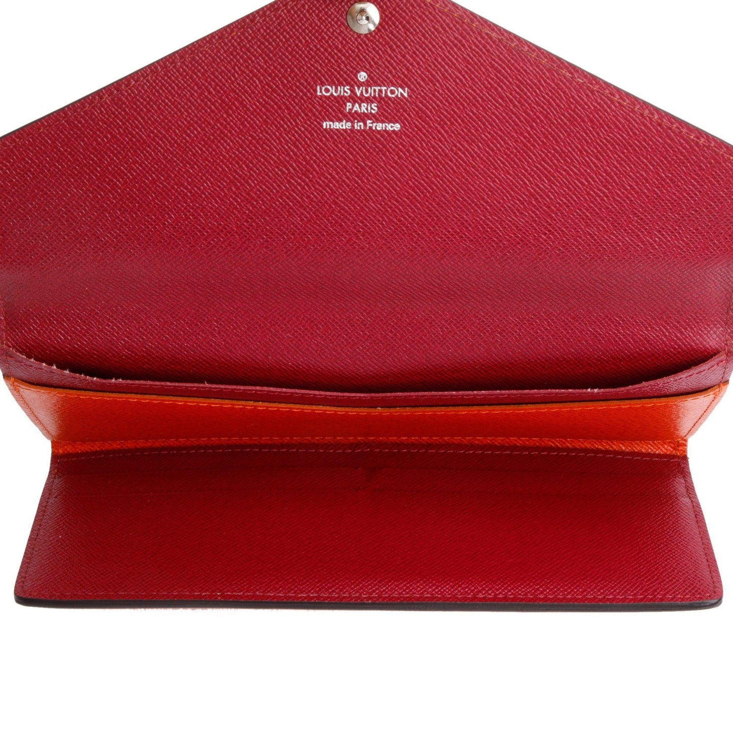 Louis Vuitton Orange Epi Leather Josephine Wallet