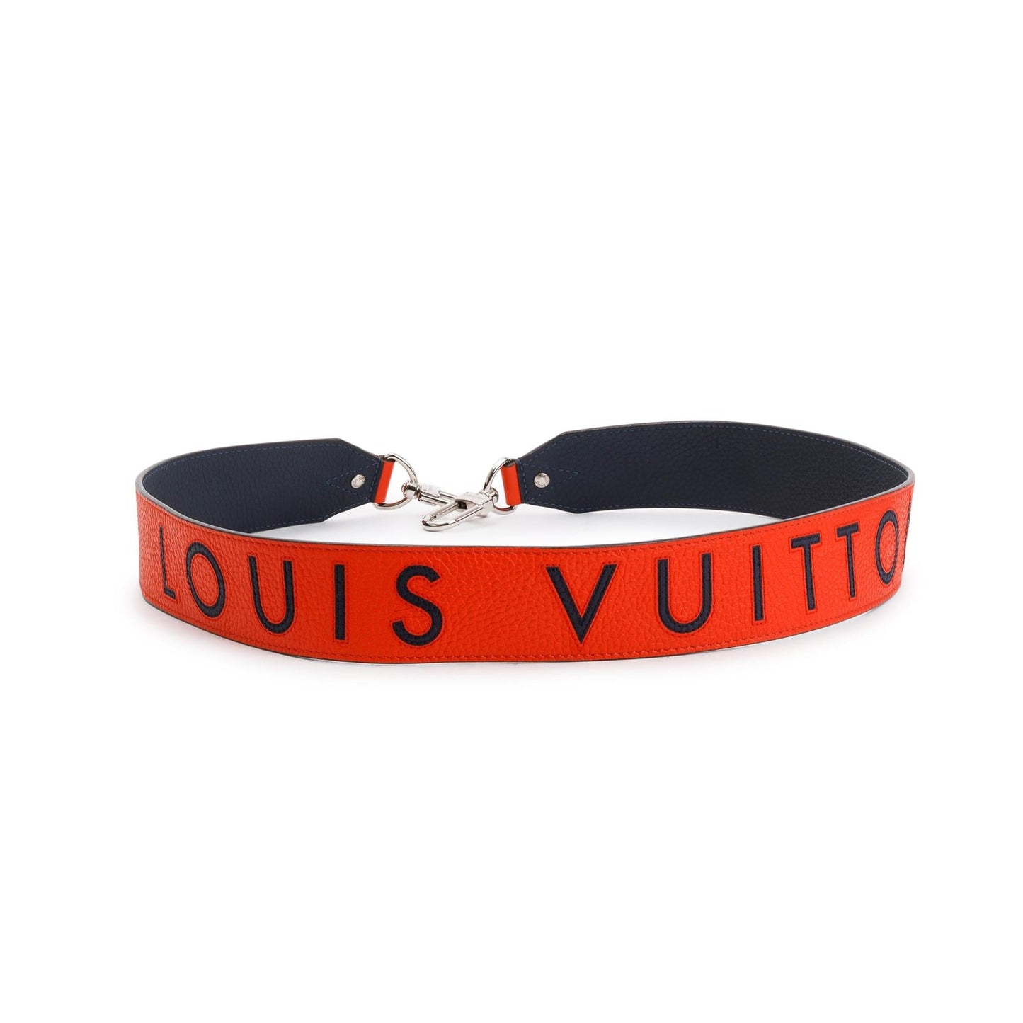 Louis Vuitton Orange & Navy Taurillon Leather Bandouliere Shoulder Strap