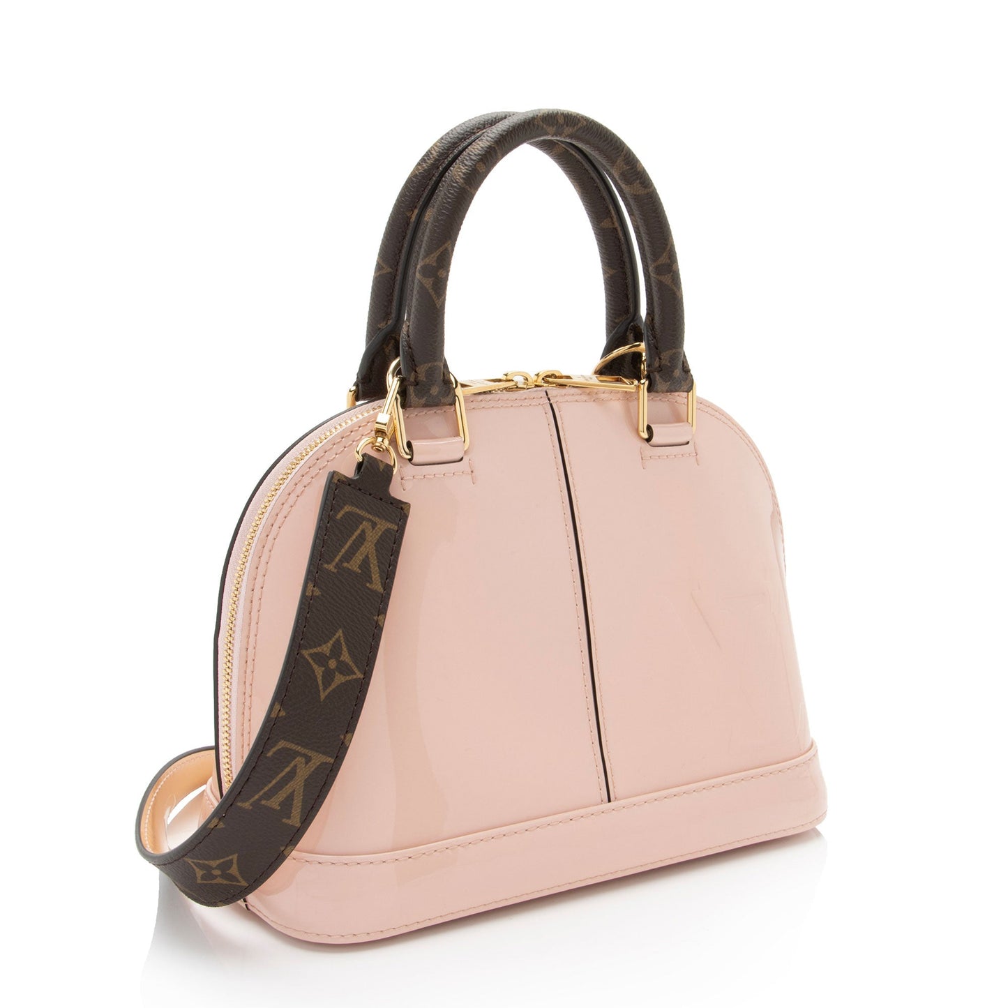 Louis Vuitton Patent Leather Alma BB Satchel (SHF-NVyByb)