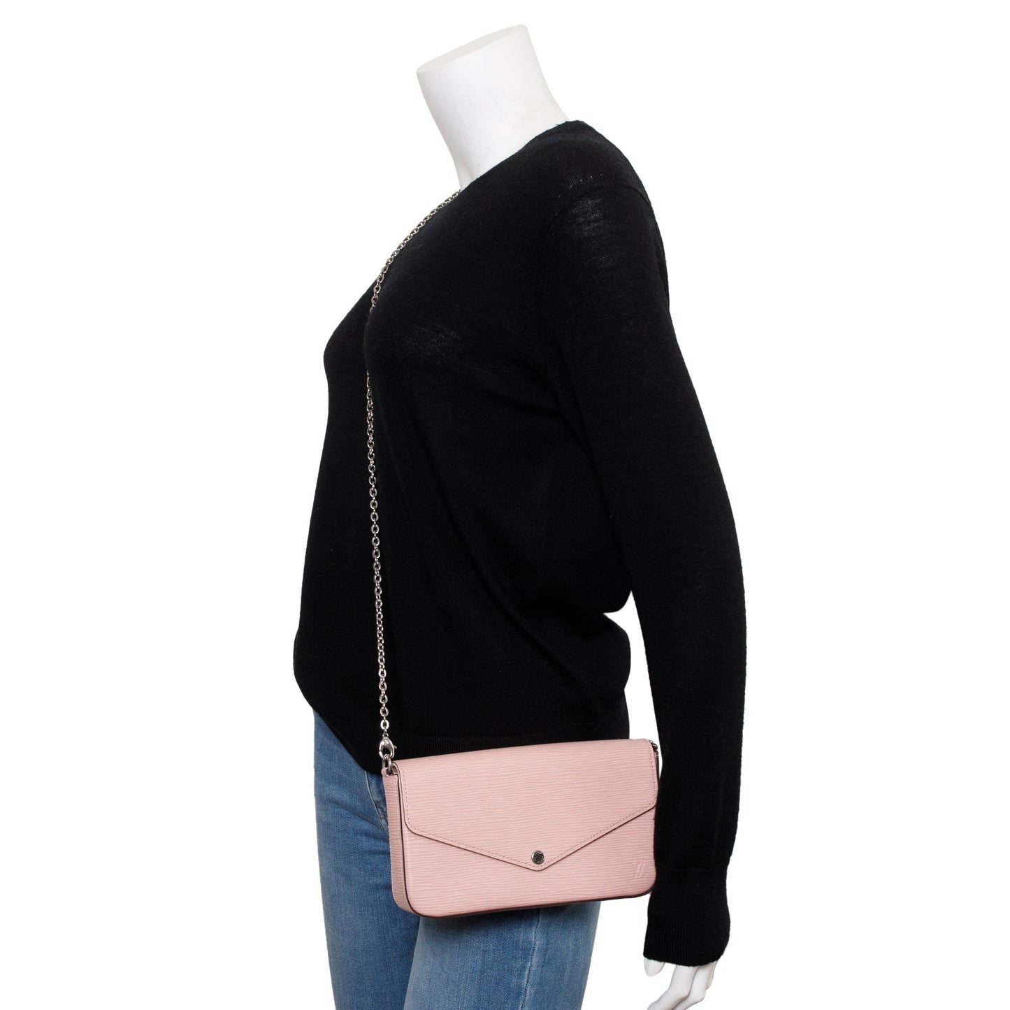 Louis Vuitton Pink Epi Leather Felicie Pochette Bag