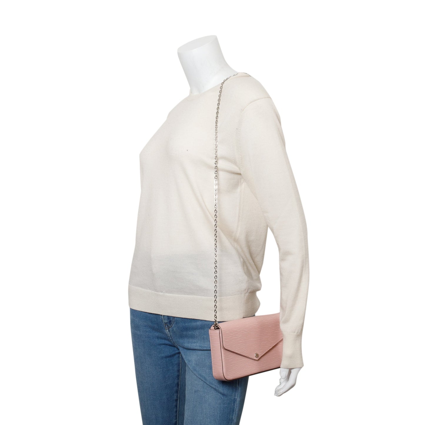 Louis Vuitton Pink Epi Leather Felicie Pochette Bag