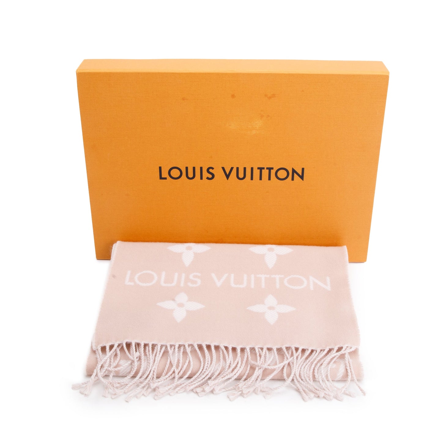Louis Vuitton Pink LV Essential Monogram Wool Shine Scarf