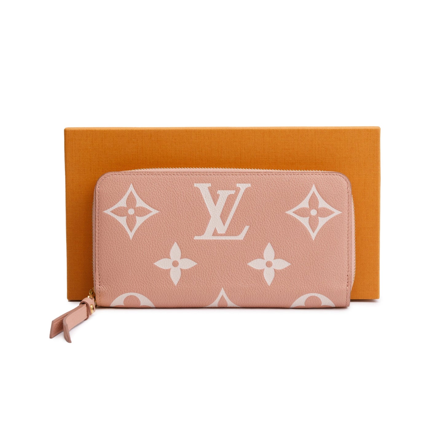 Louis Vuitton Pink Monogram Giant Bicolor Empreint Leather Zippy Wallet