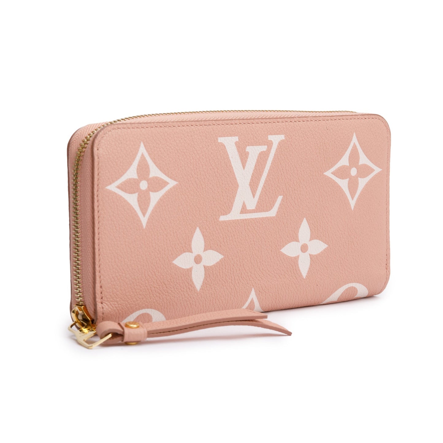 Louis Vuitton Pink Monogram Giant Bicolor Empreint Leather Zippy Wallet
