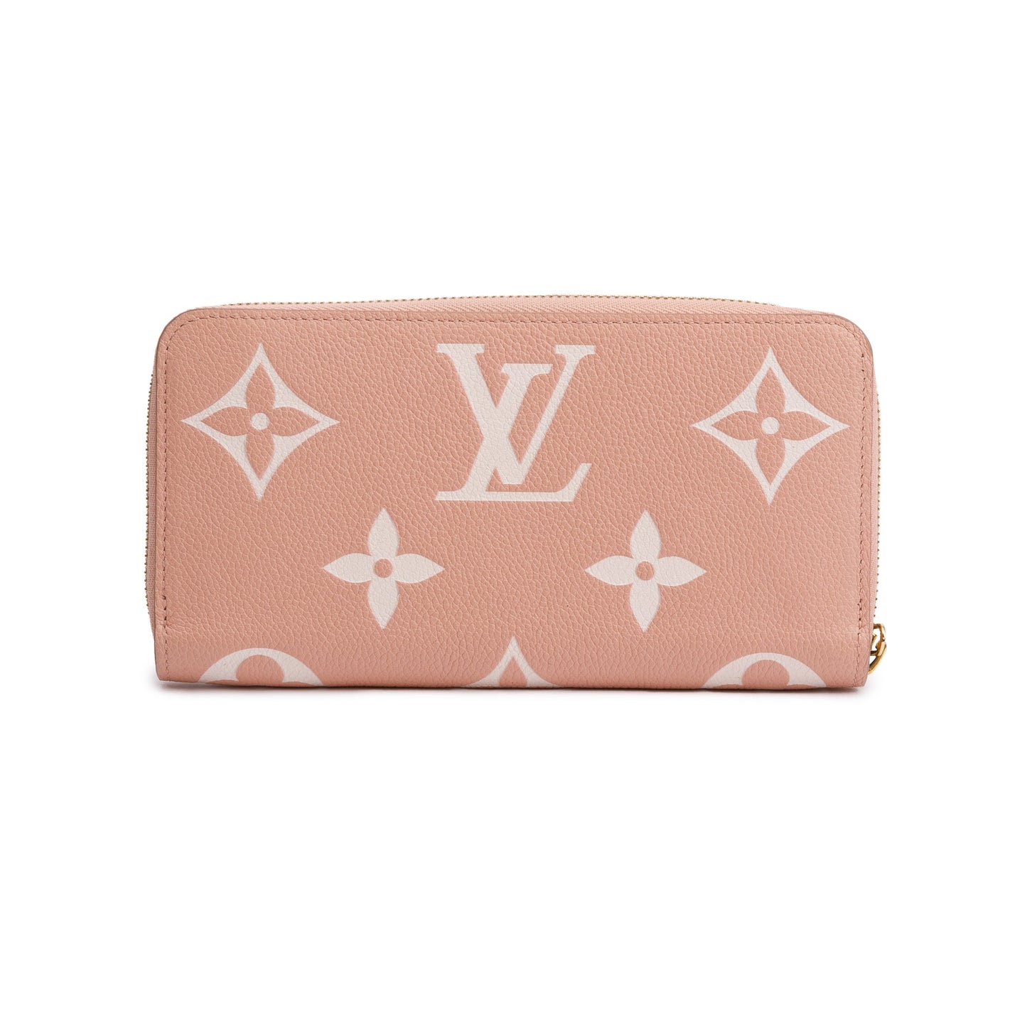Louis Vuitton Pink Monogram Giant Bicolor Empreint Leather Zippy Wallet